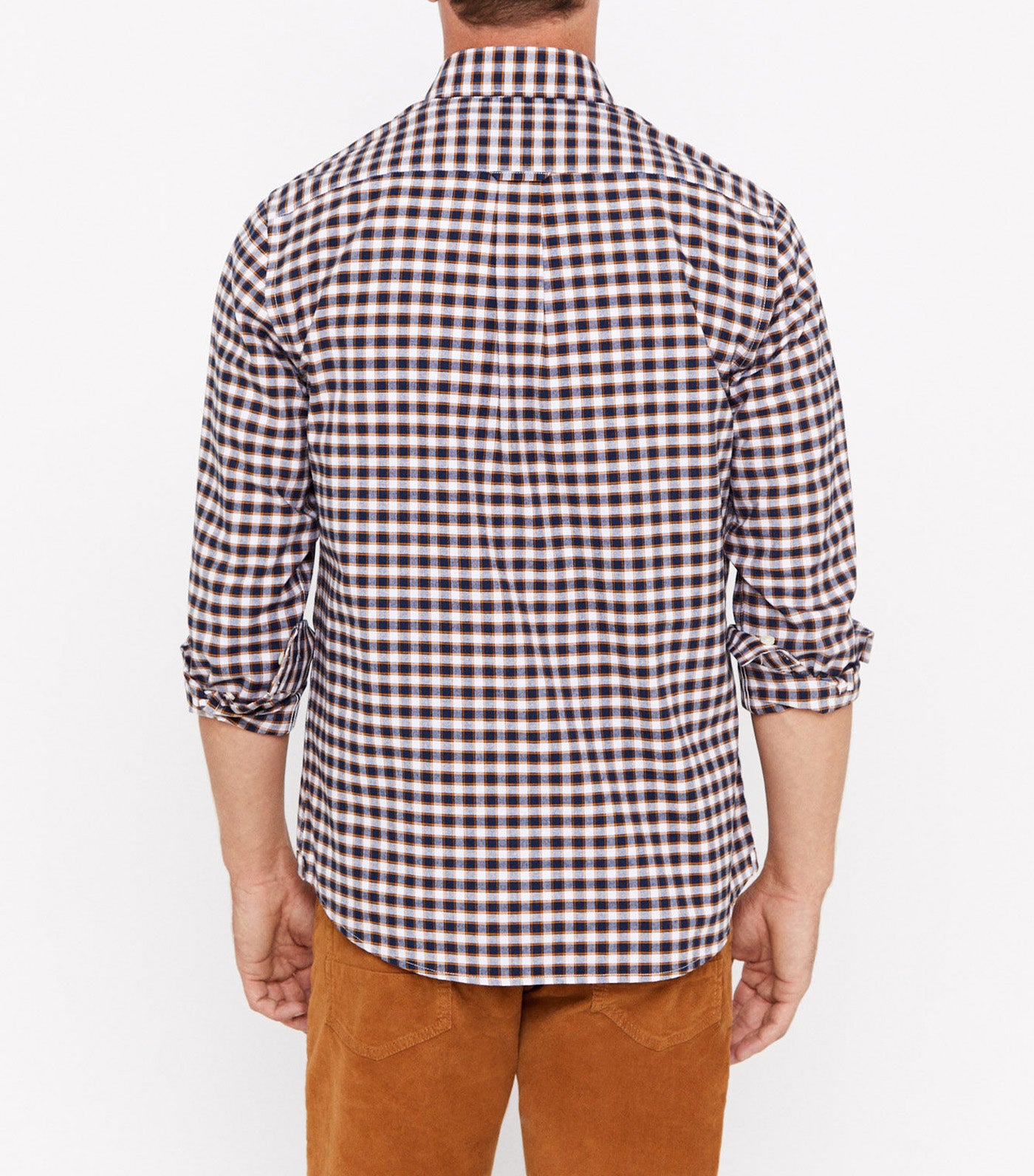 Checkered Oxford Shirt Navy
