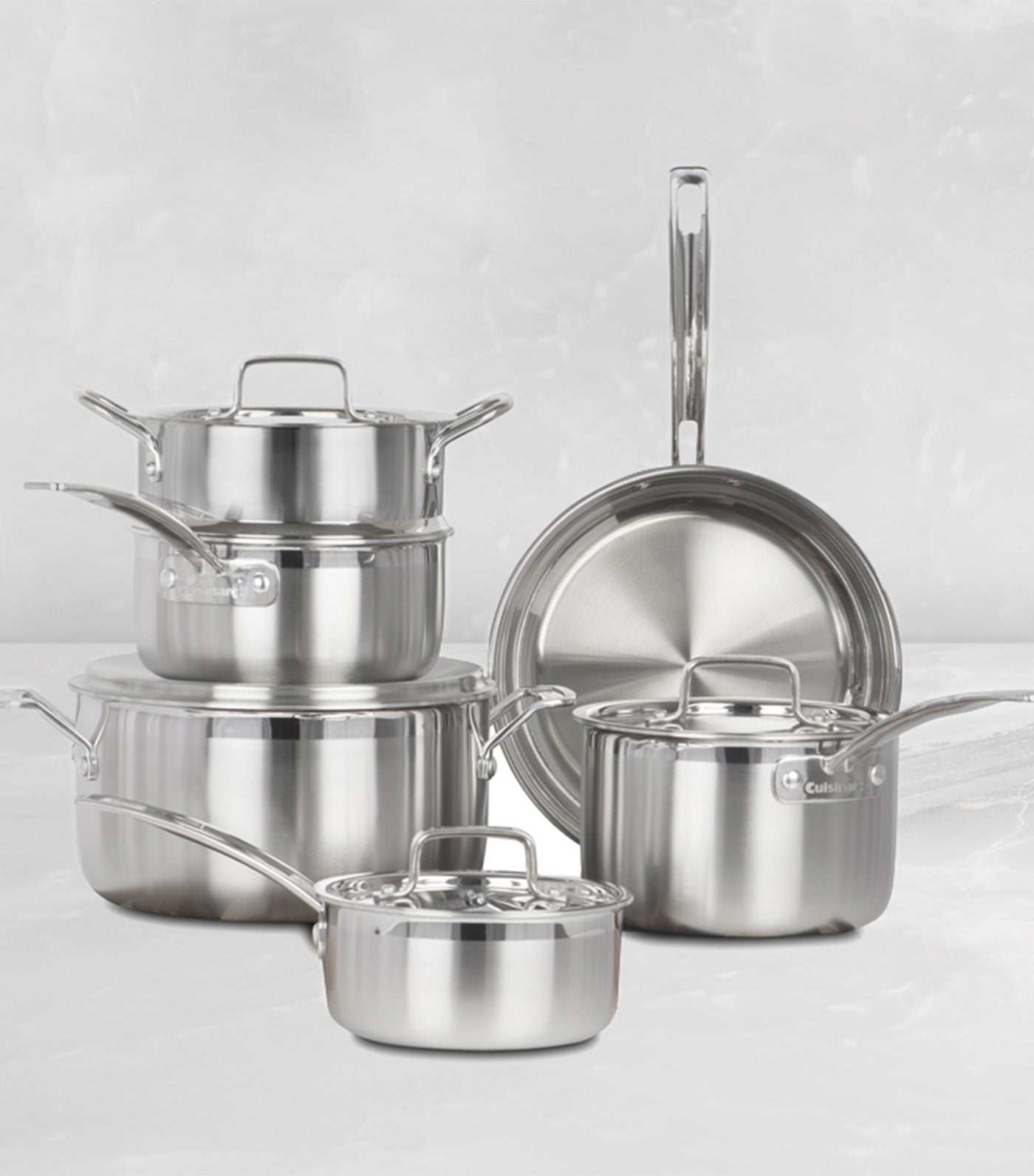 10-Piece Multi-Clad Pro Triple Ply Stainless Steel