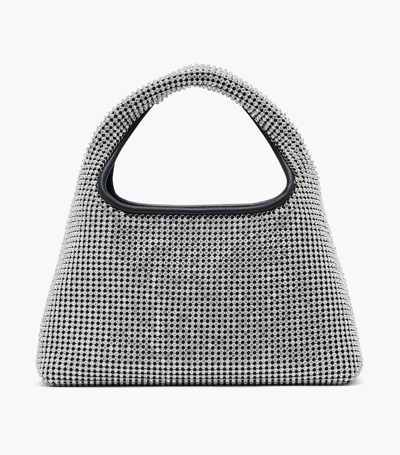 The Mini Sack Bag Silver Rhinestones