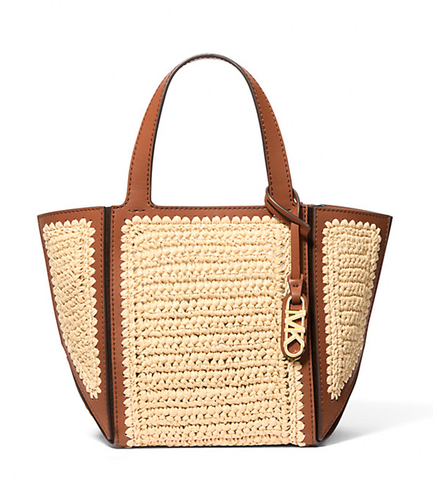 Jordi Small Hand-Crocheted and Leather Tote Bag