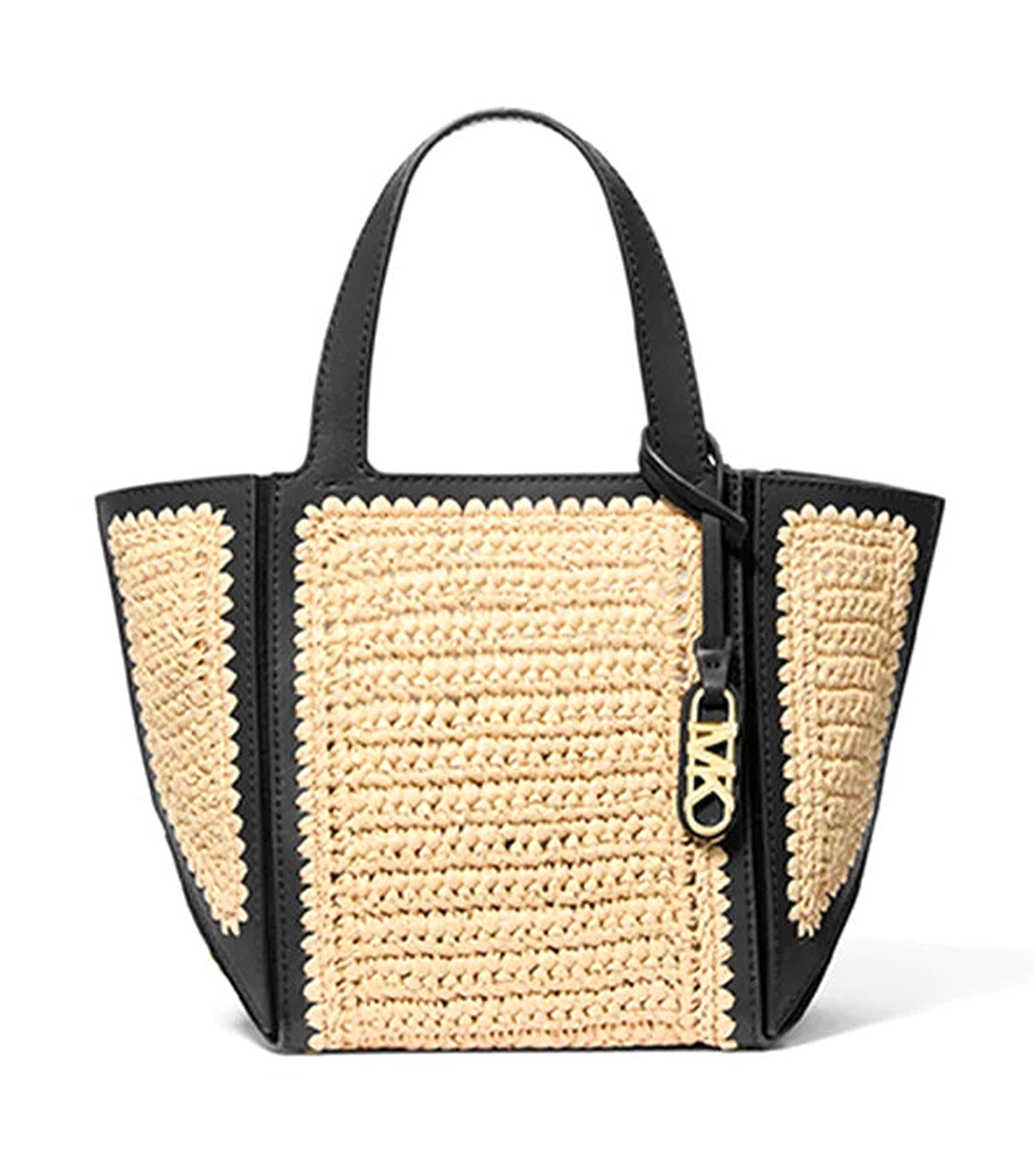 Jordi Small Hand-Crocheted and Leather Tote Bag