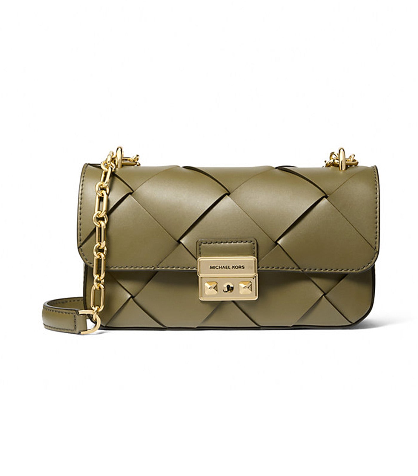 Tribeca Small Woven Leather Shoulder Bag