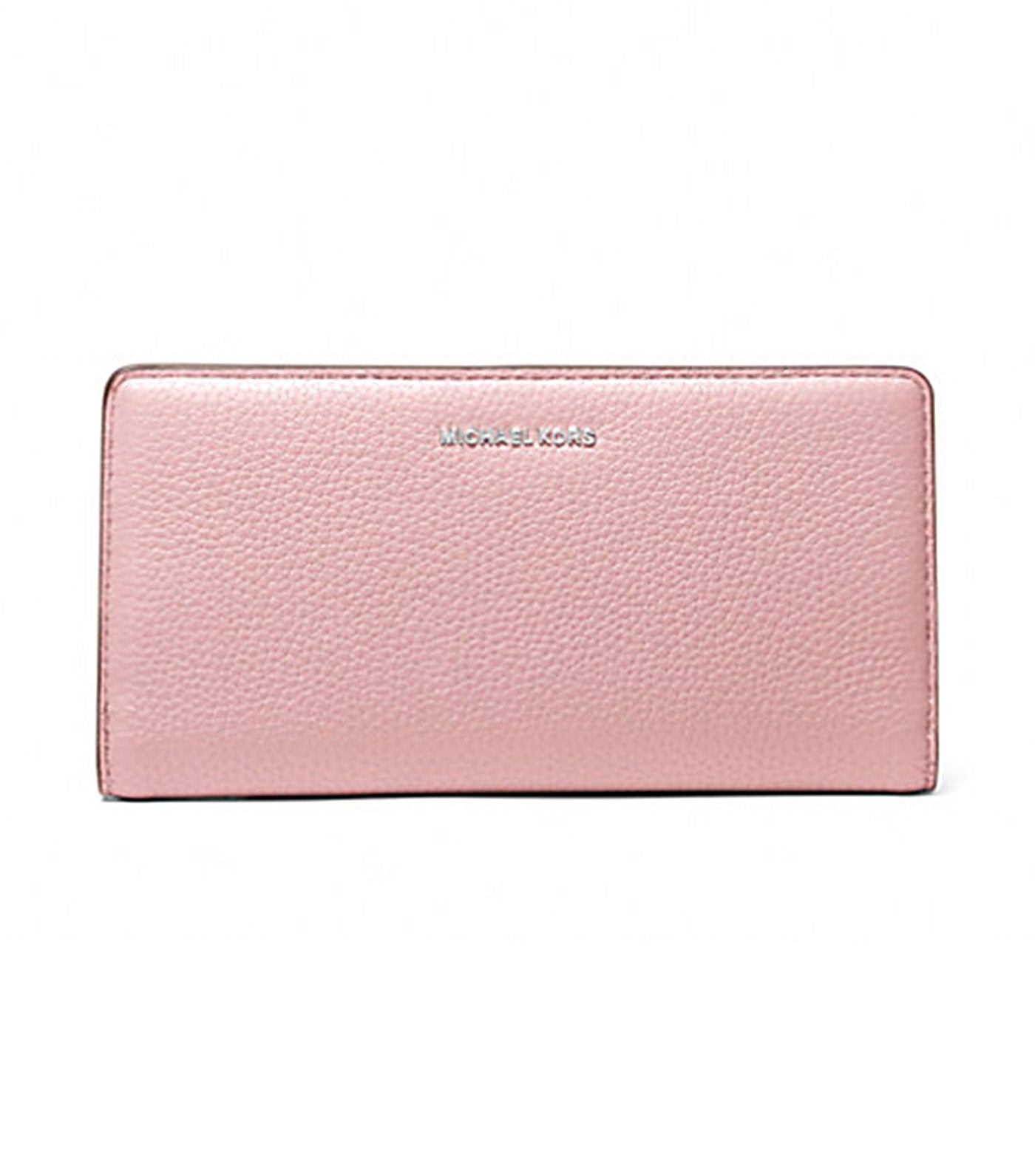 Bryant Large Pebbled Leather Snap-Front Wallet Smokey Rose