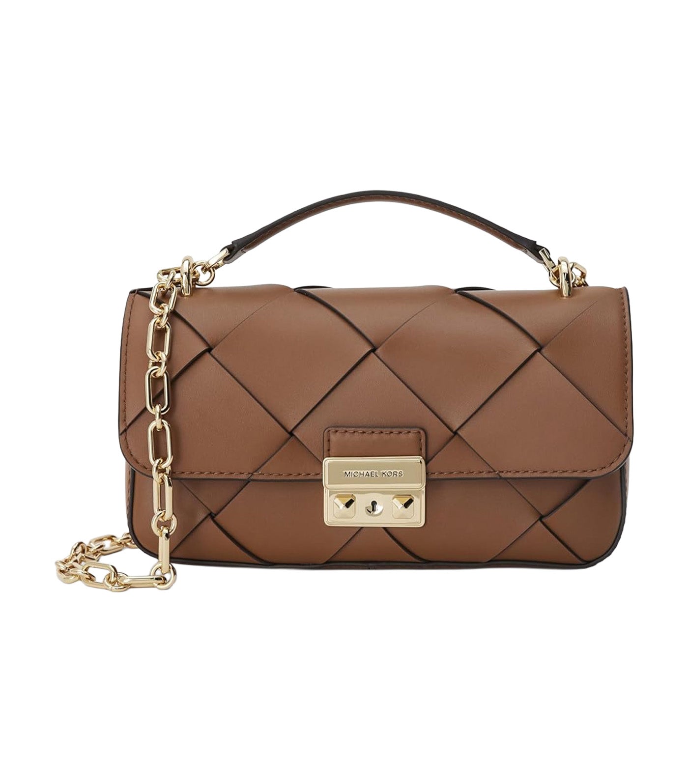 Tribeca Small Woven Leather Shoulder Bag
