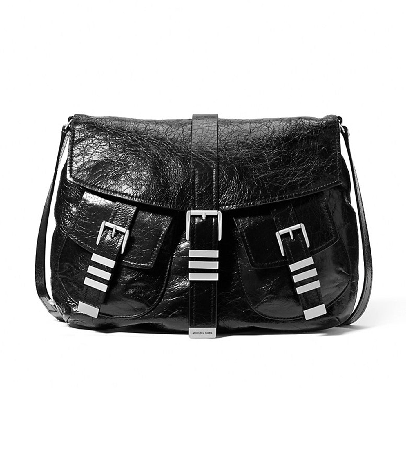 Darrington Large Crackled Leather Shoulder Bag