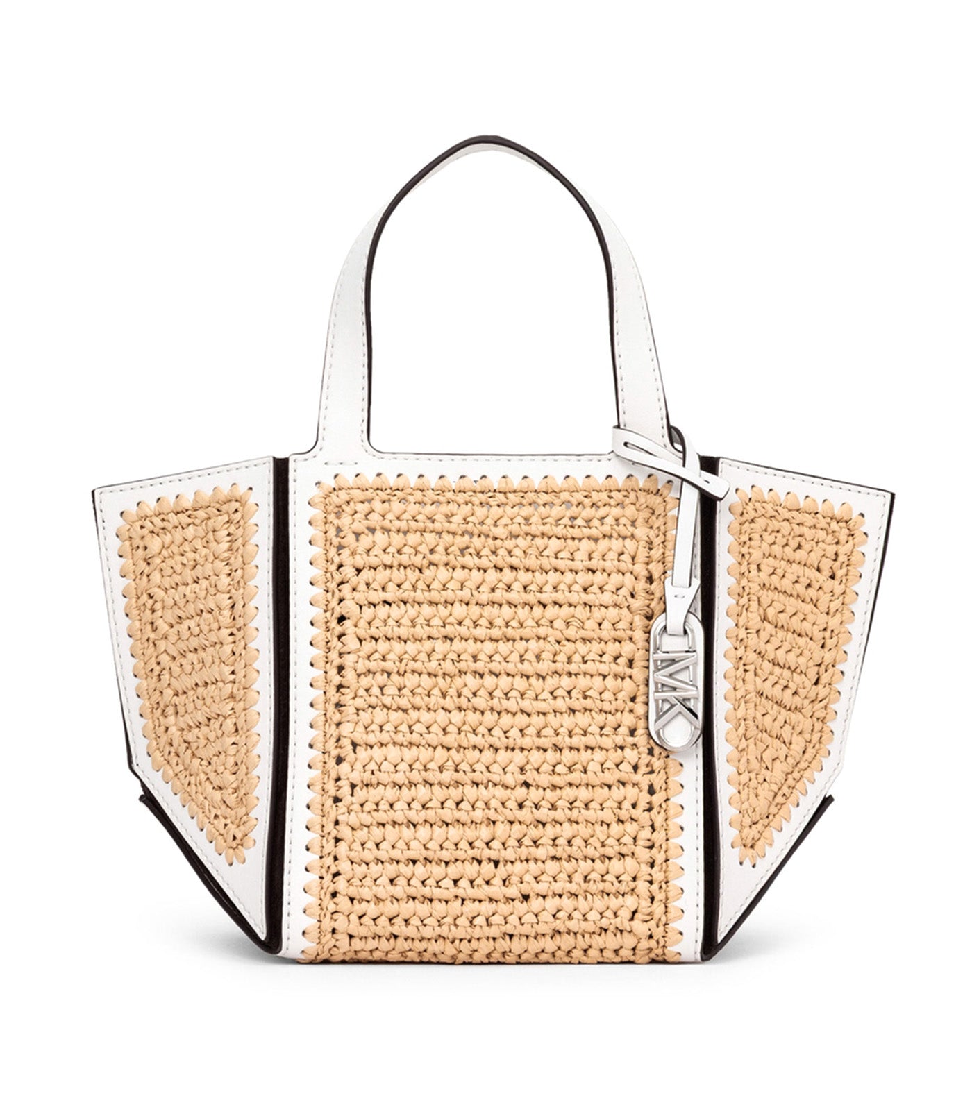 Jordi Small Hand-Crocheted and Leather Tote Bag