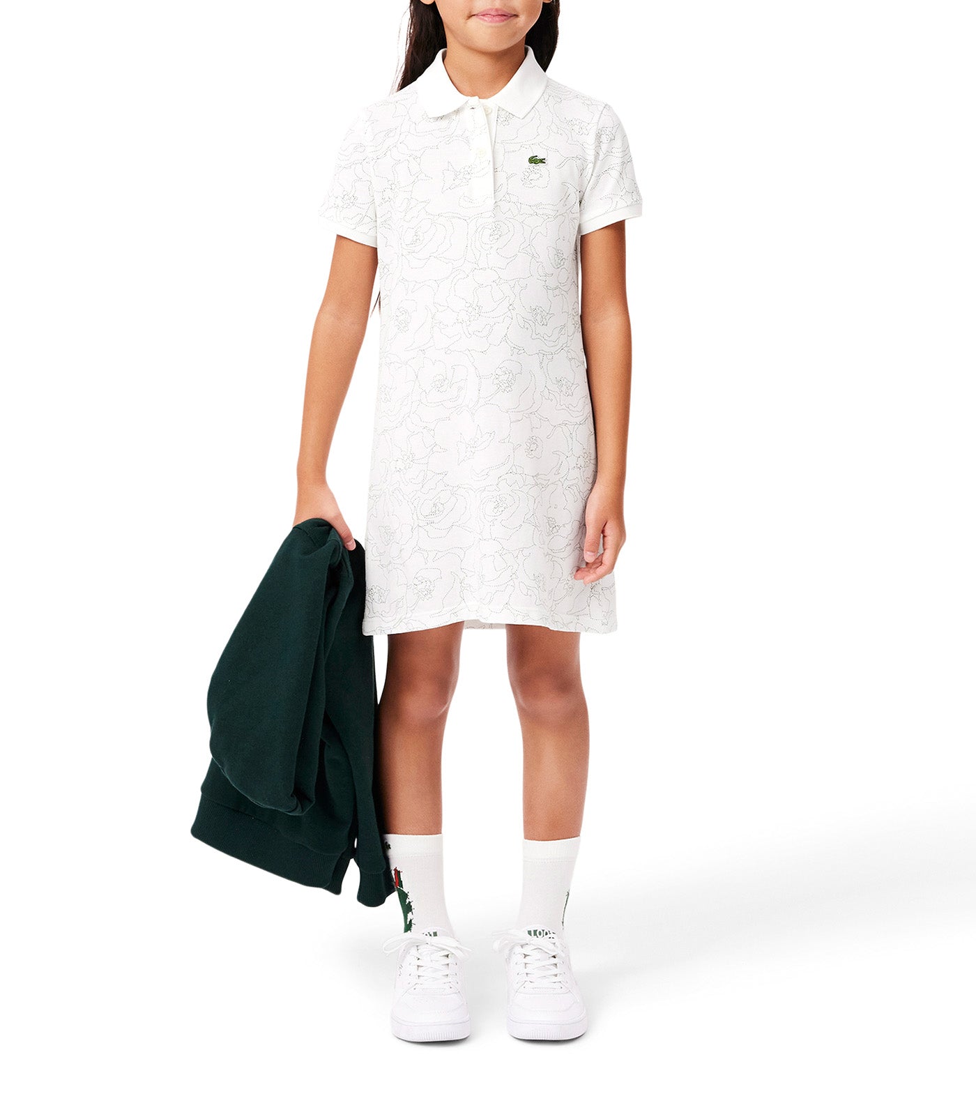 Holiday Flower Print Dress White