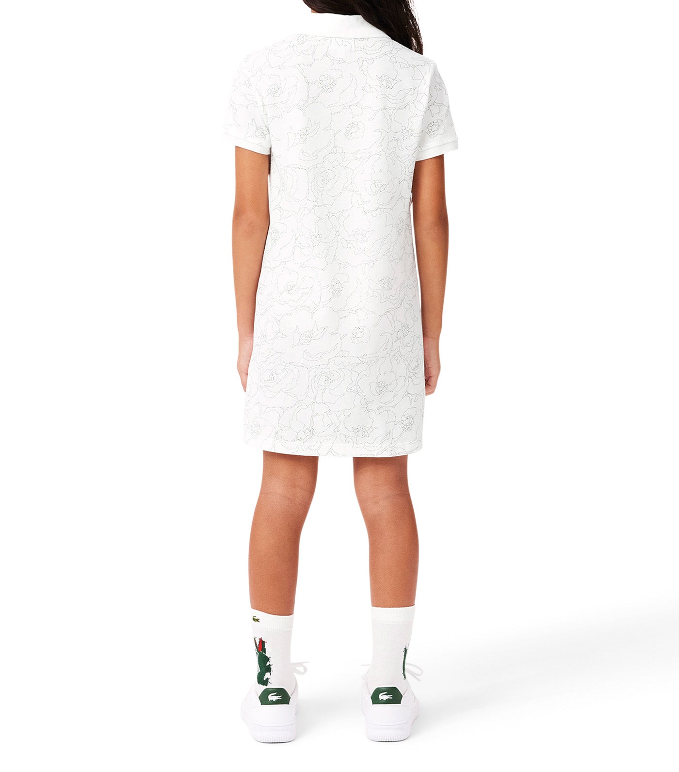 Holiday Flower Print Dress White