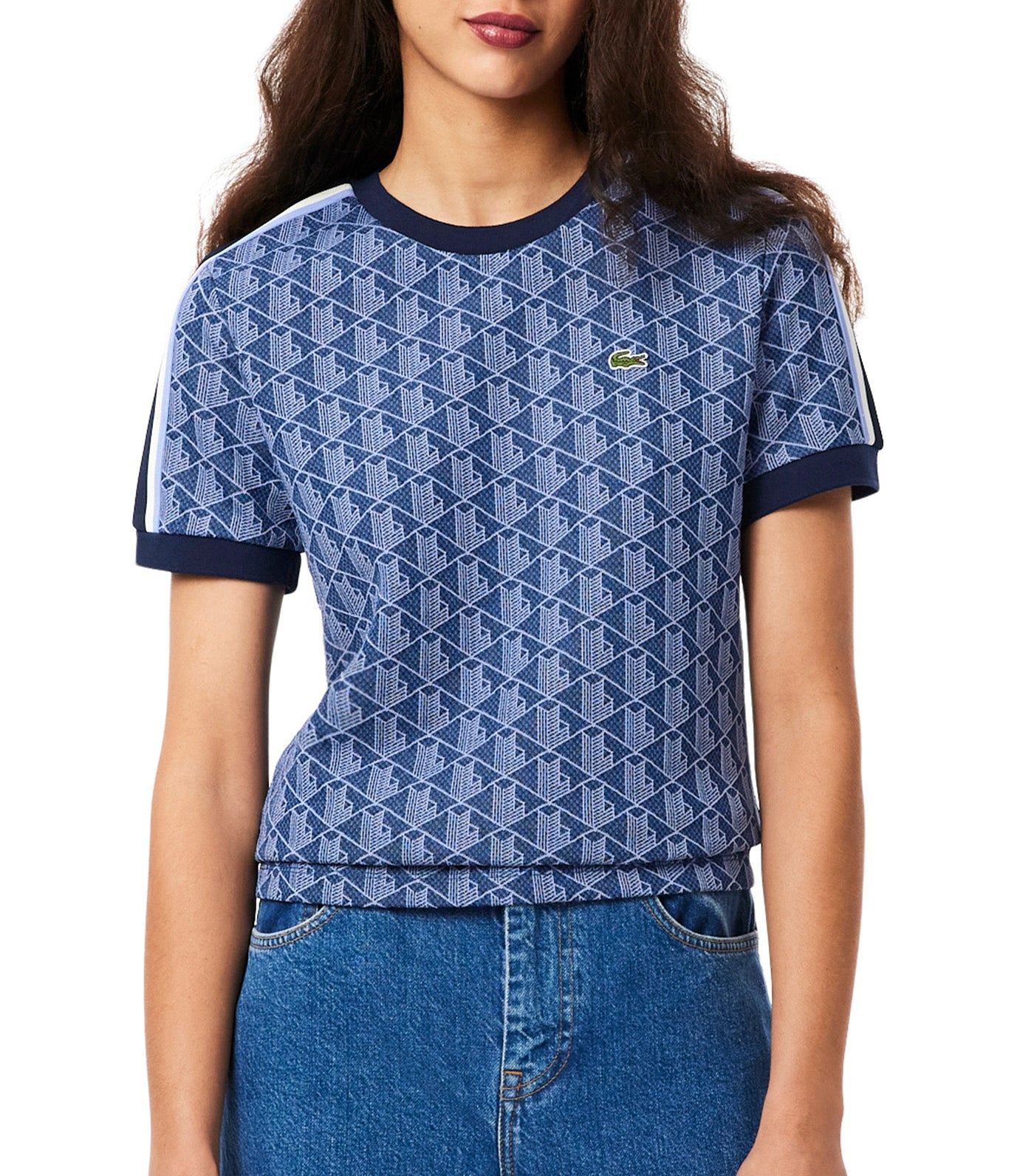 Slim Fit Monogram Jacquard T-Shirt