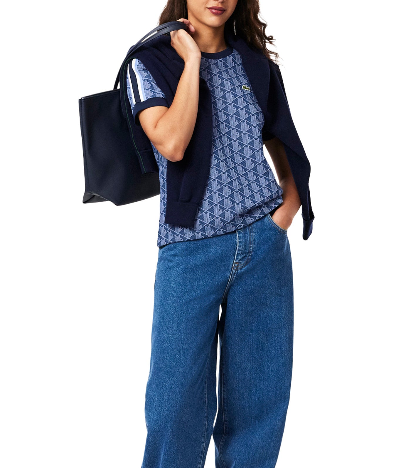 Slim Fit Monogram Jacquard T-Shirt