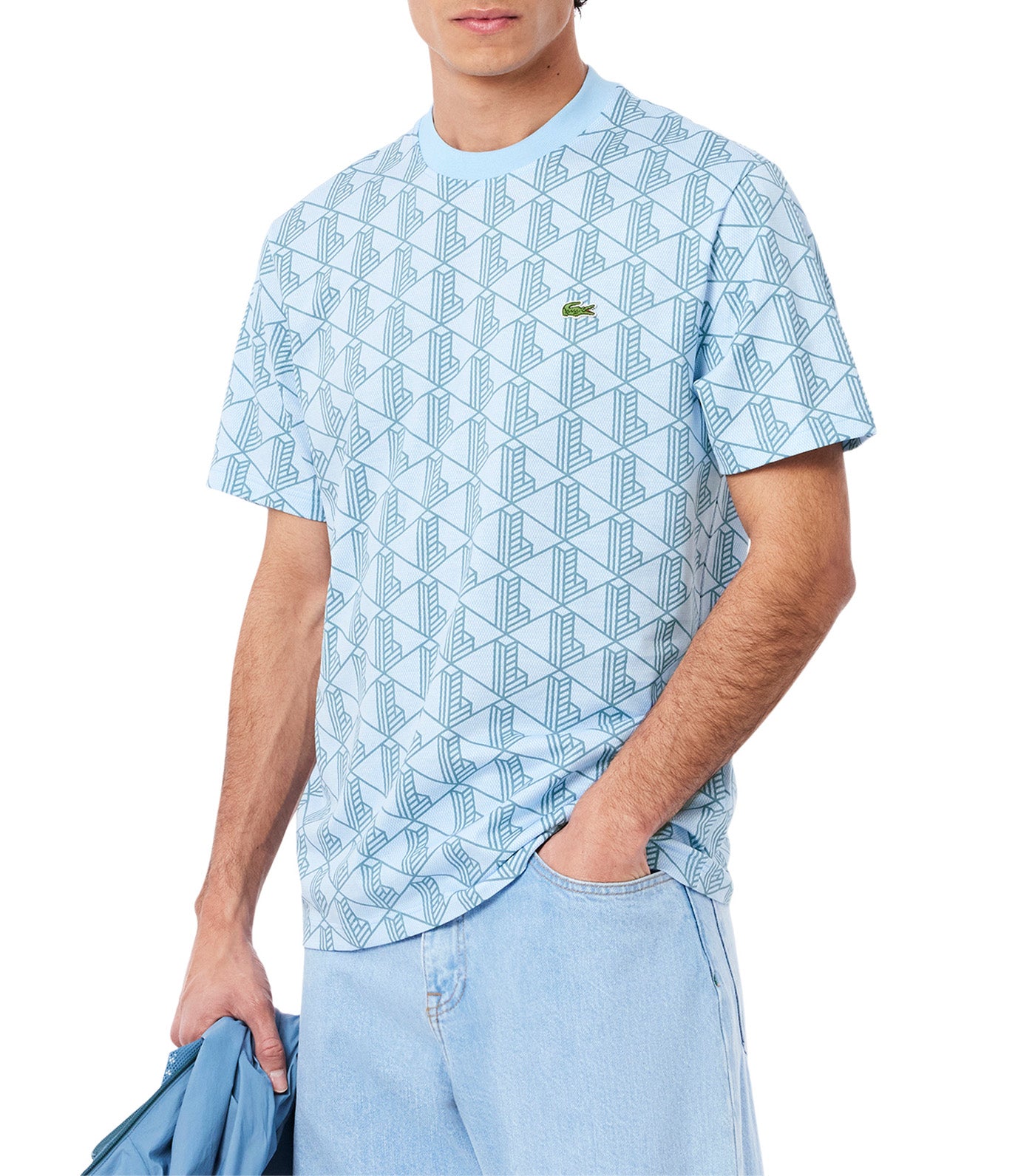 Monogram Cotton T-Shirt Overview/Limestone