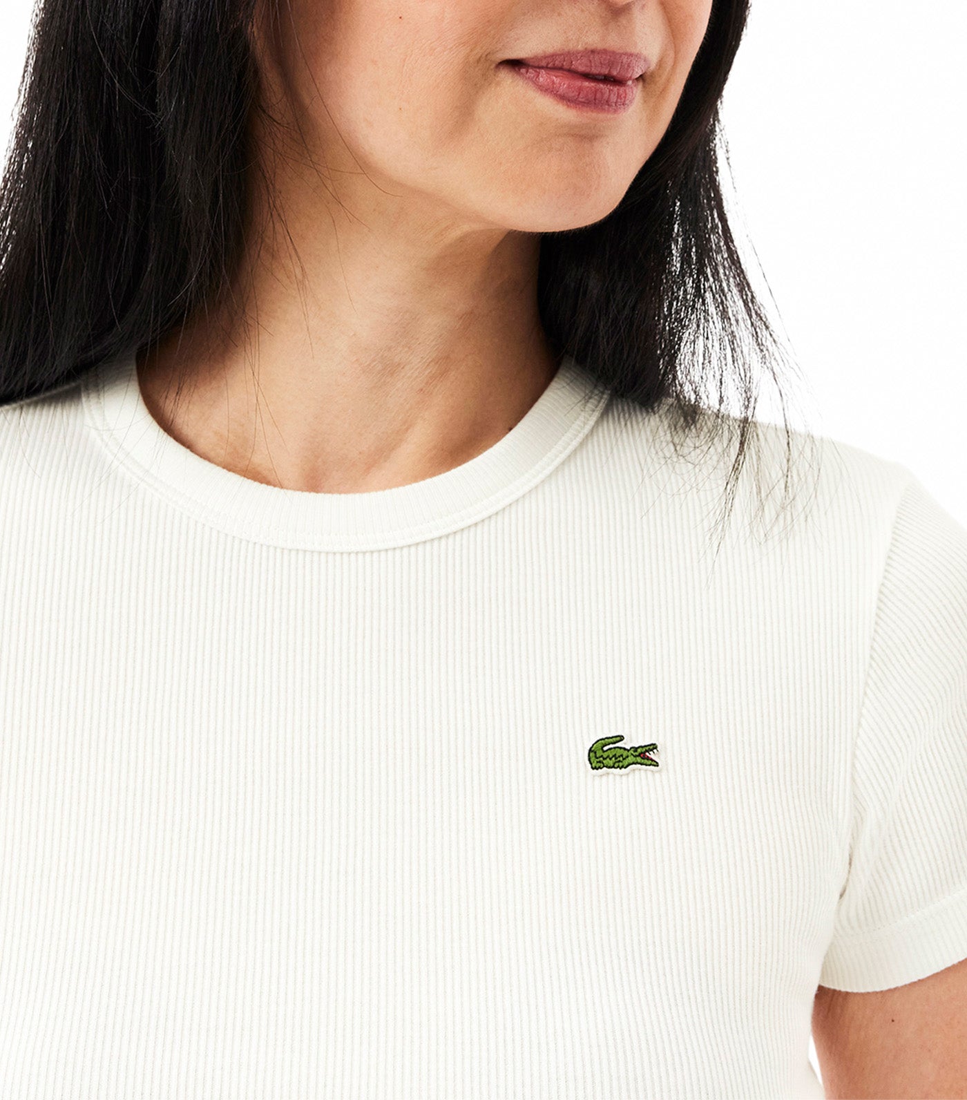 Slim Fit Ribbed Cotton T-shirt