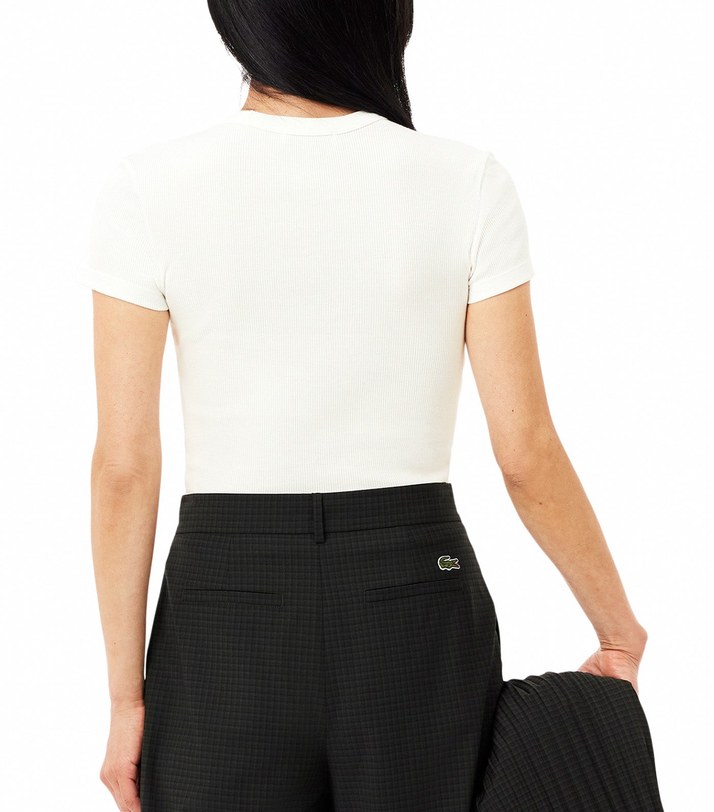 Slim Fit Ribbed Cotton T-shirt