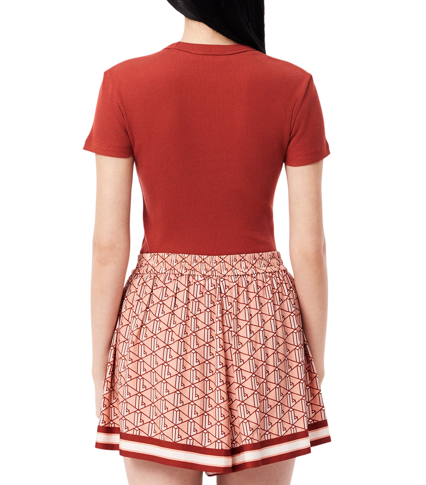 Slim Fit Ribbed Cotton T-Shirt Iberis