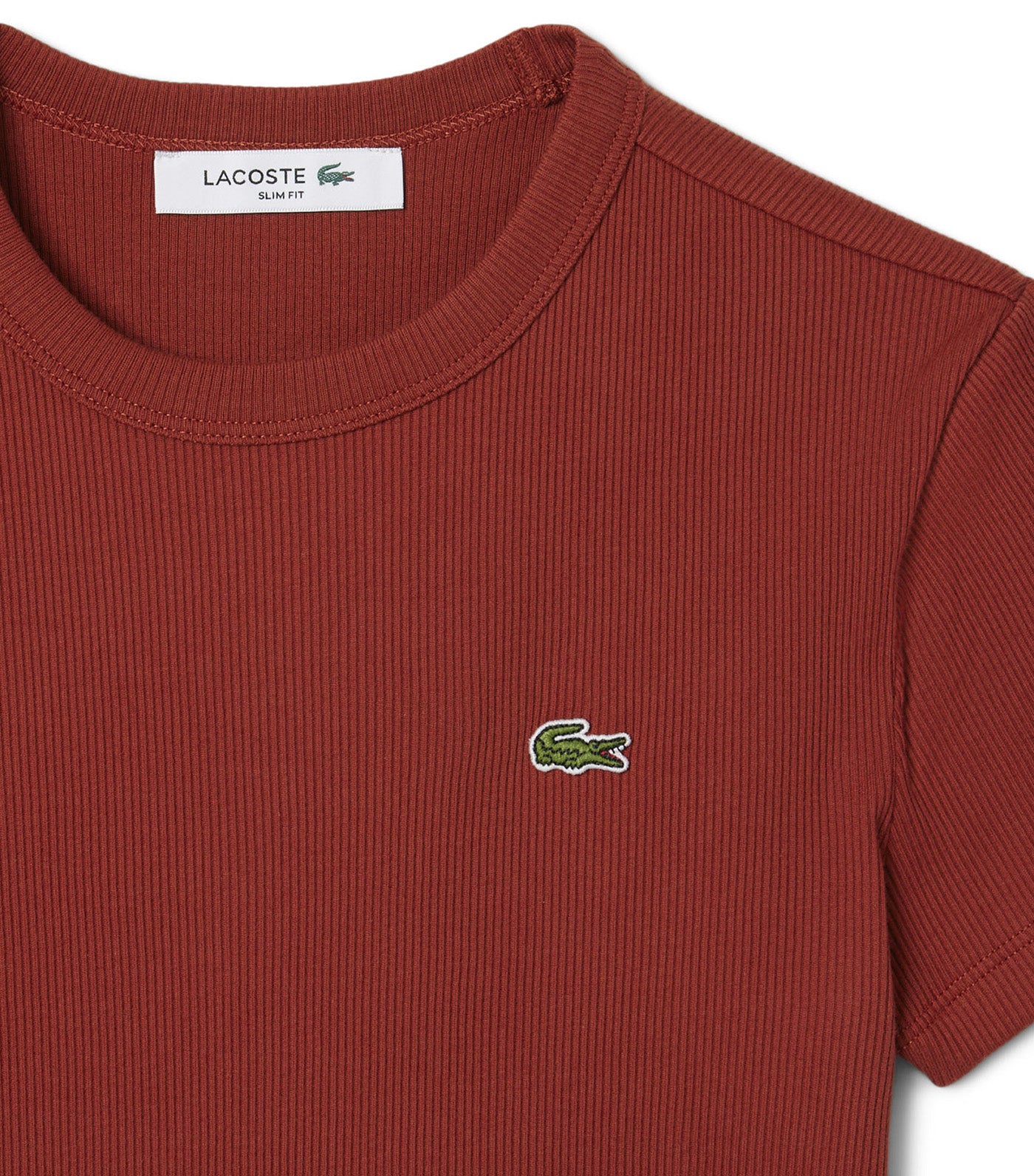 Slim Fit Ribbed Cotton T-Shirt Iberis