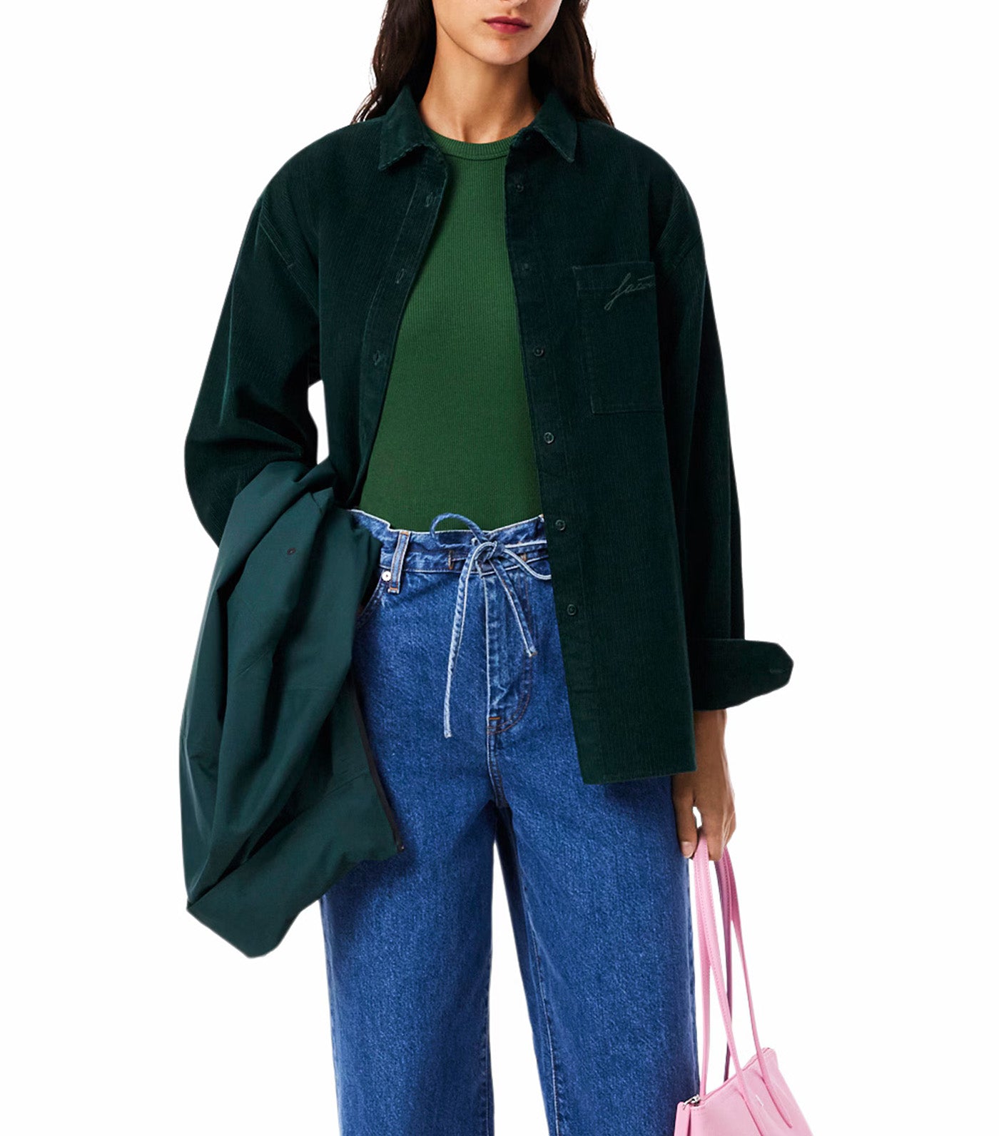 Slim Fit Ribbed Cotton T-Shirt