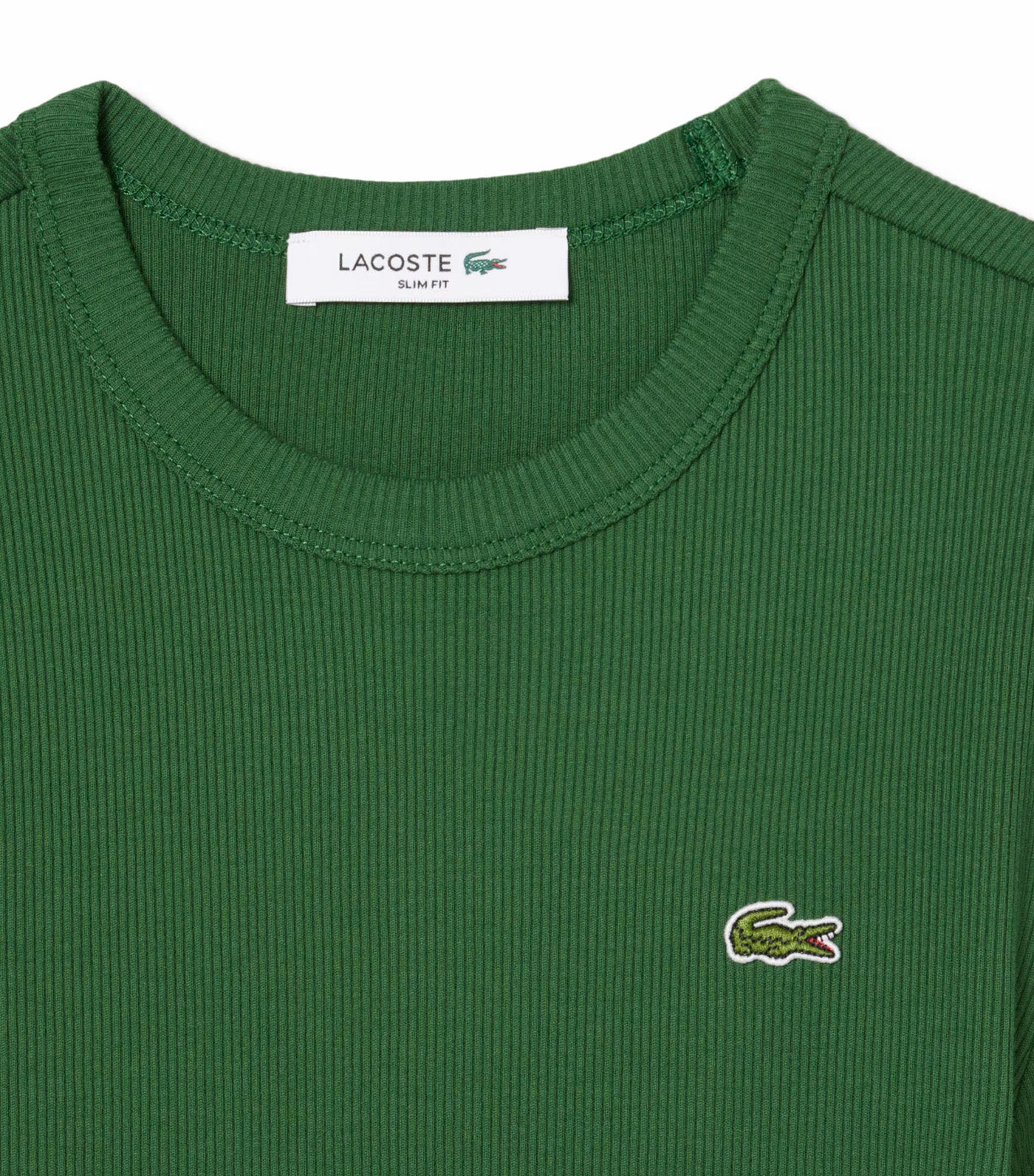 Slim Fit Ribbed Cotton T-Shirt