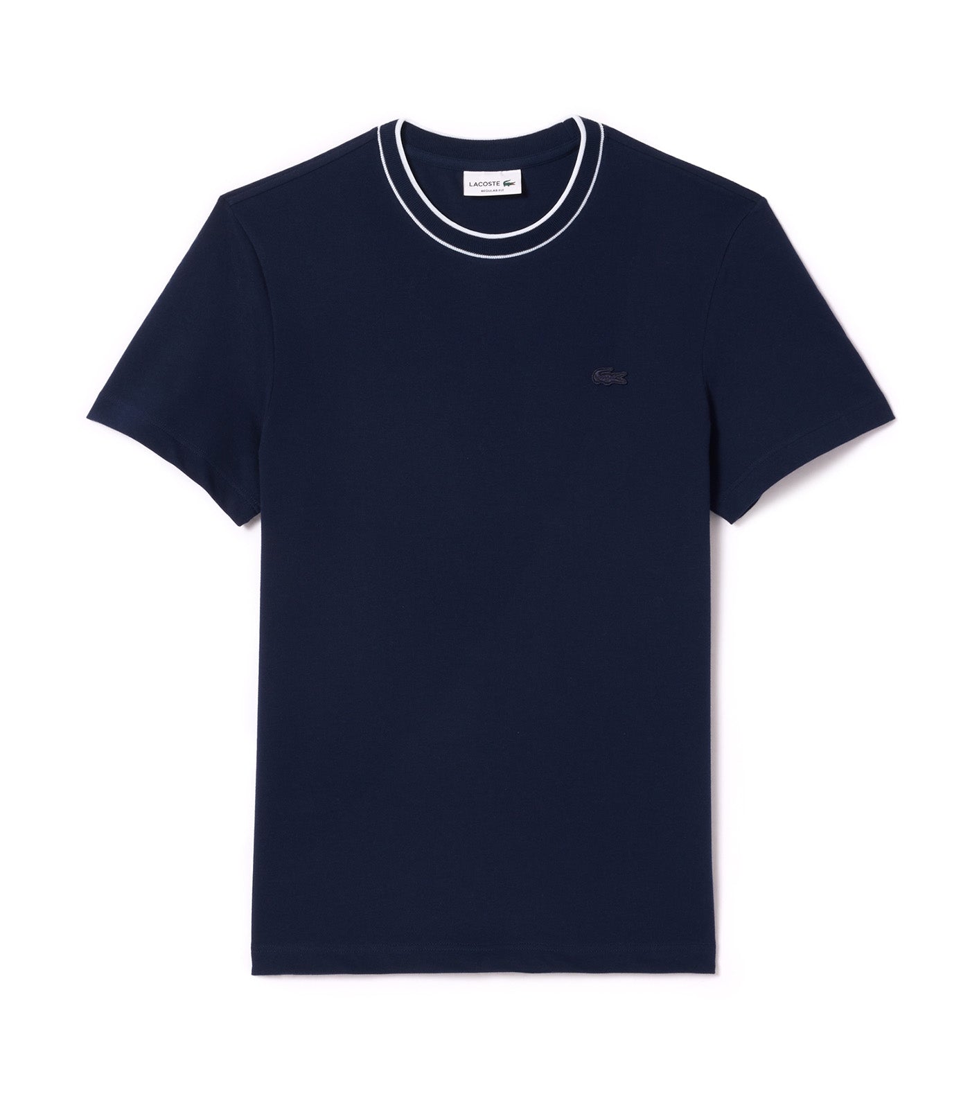 Stretch Piqué Stripe Collar T-Shirt