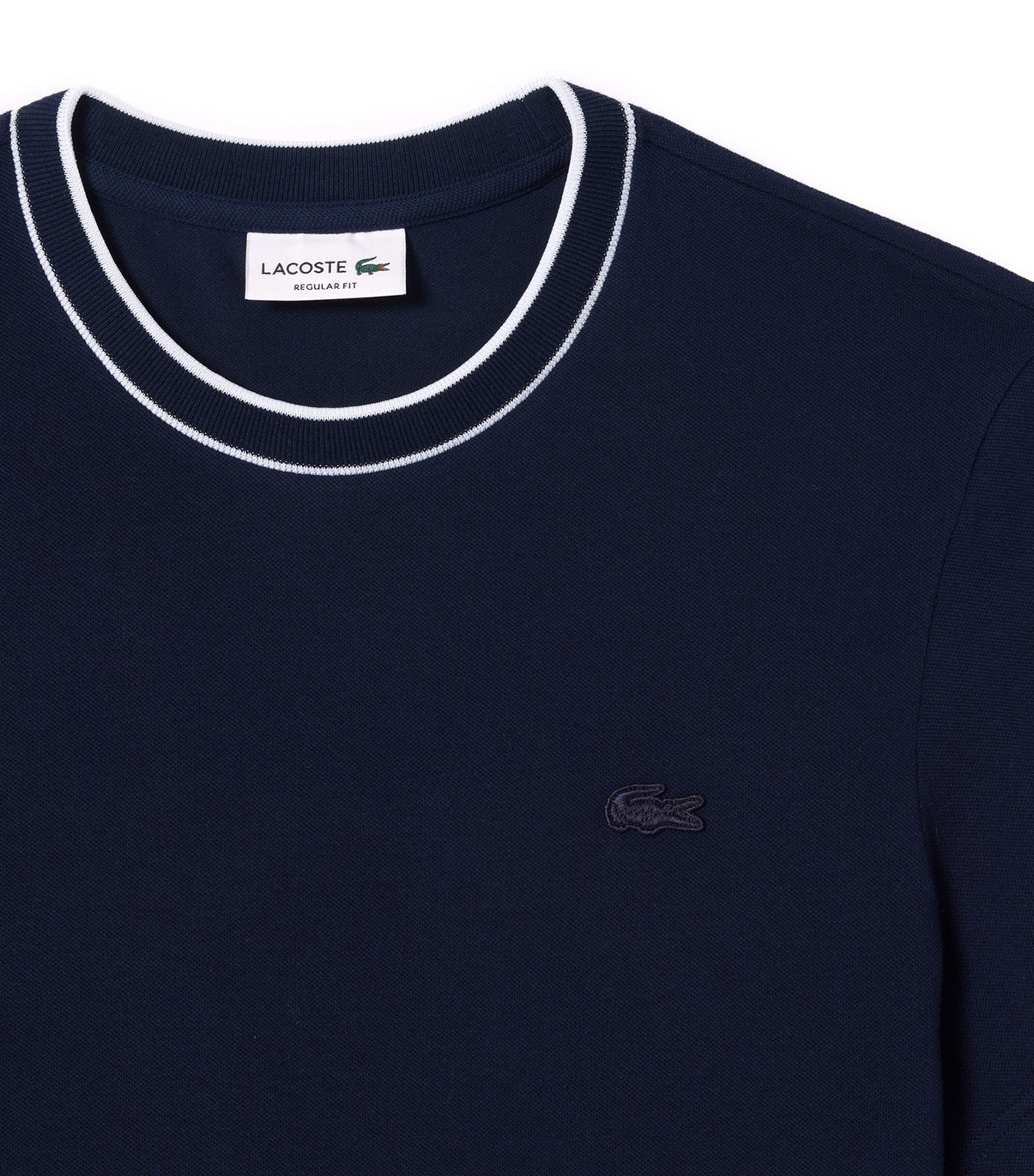 Stretch Piqué Stripe Collar T-Shirt