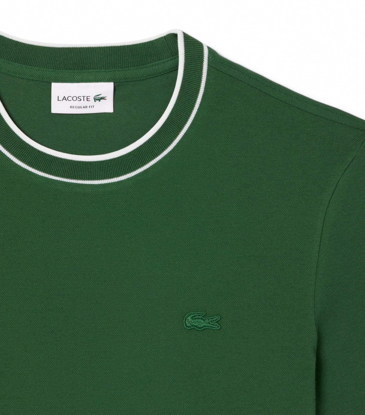 Stretch Piqué Stripe Collar T-Shirt