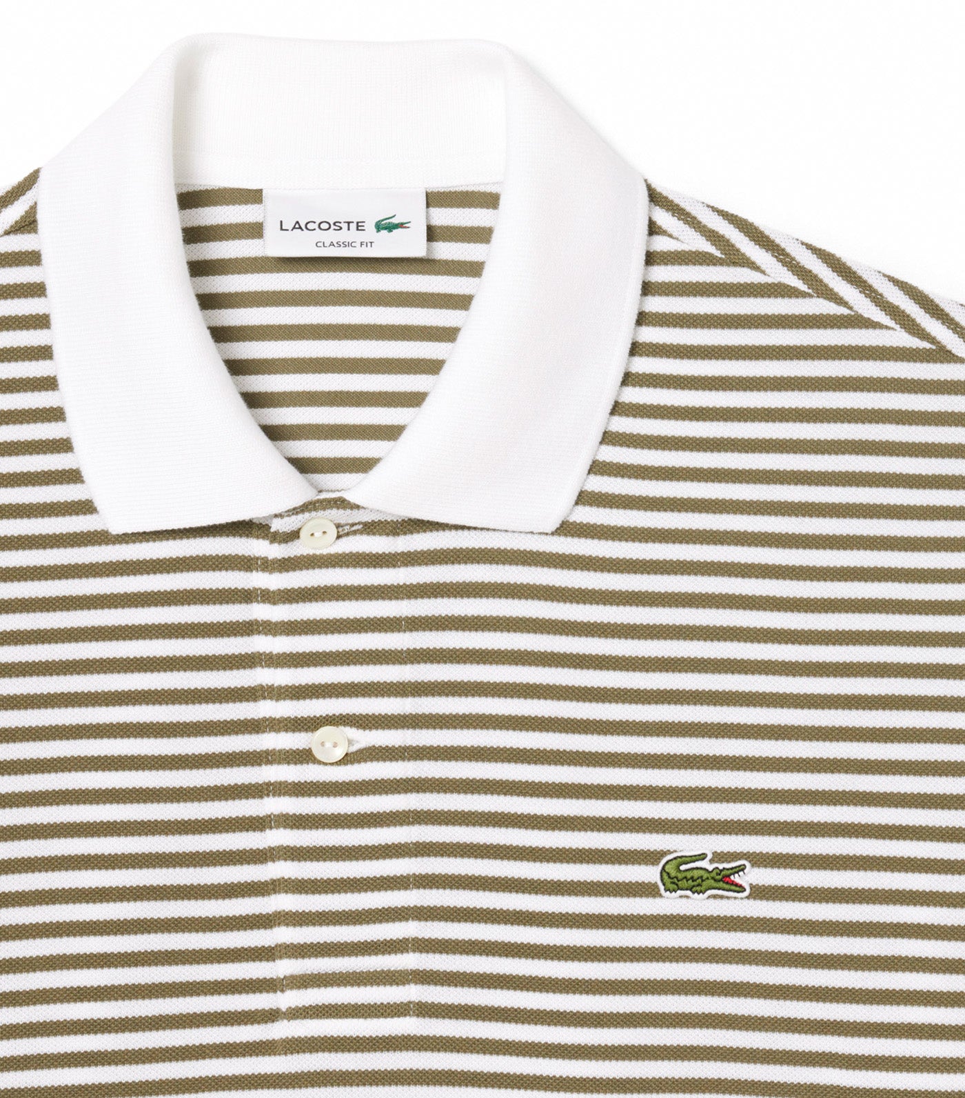 Classic Fit L.12.12 Striped Petit Piqué Polo Shirt