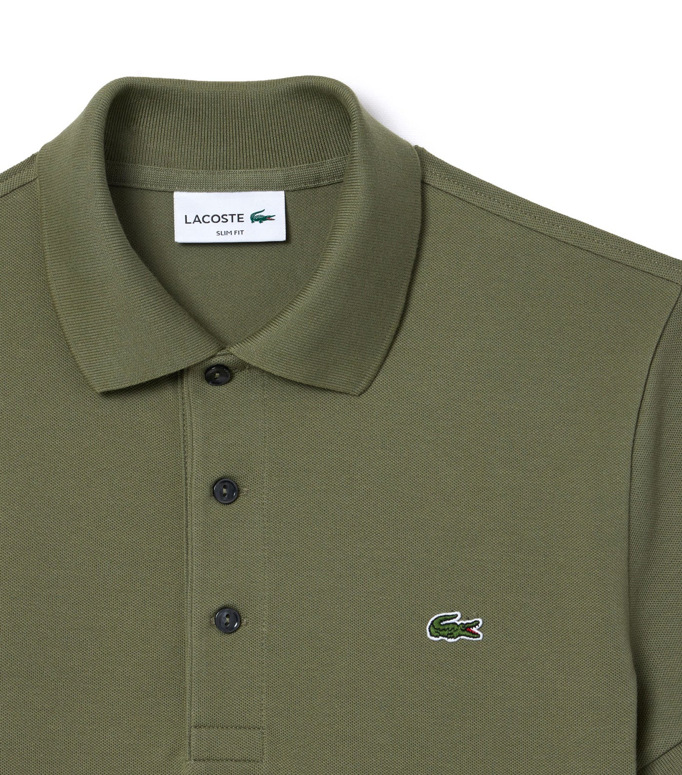 Lacoste Slim Fit Stretch Piqué Polo Shirt Khaki