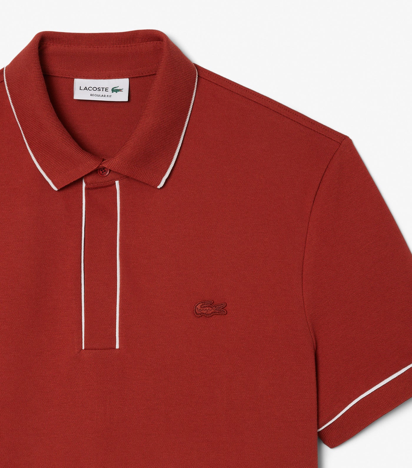 Regular Fit Paris Stretch Piqué Polo Shirt Copper Red