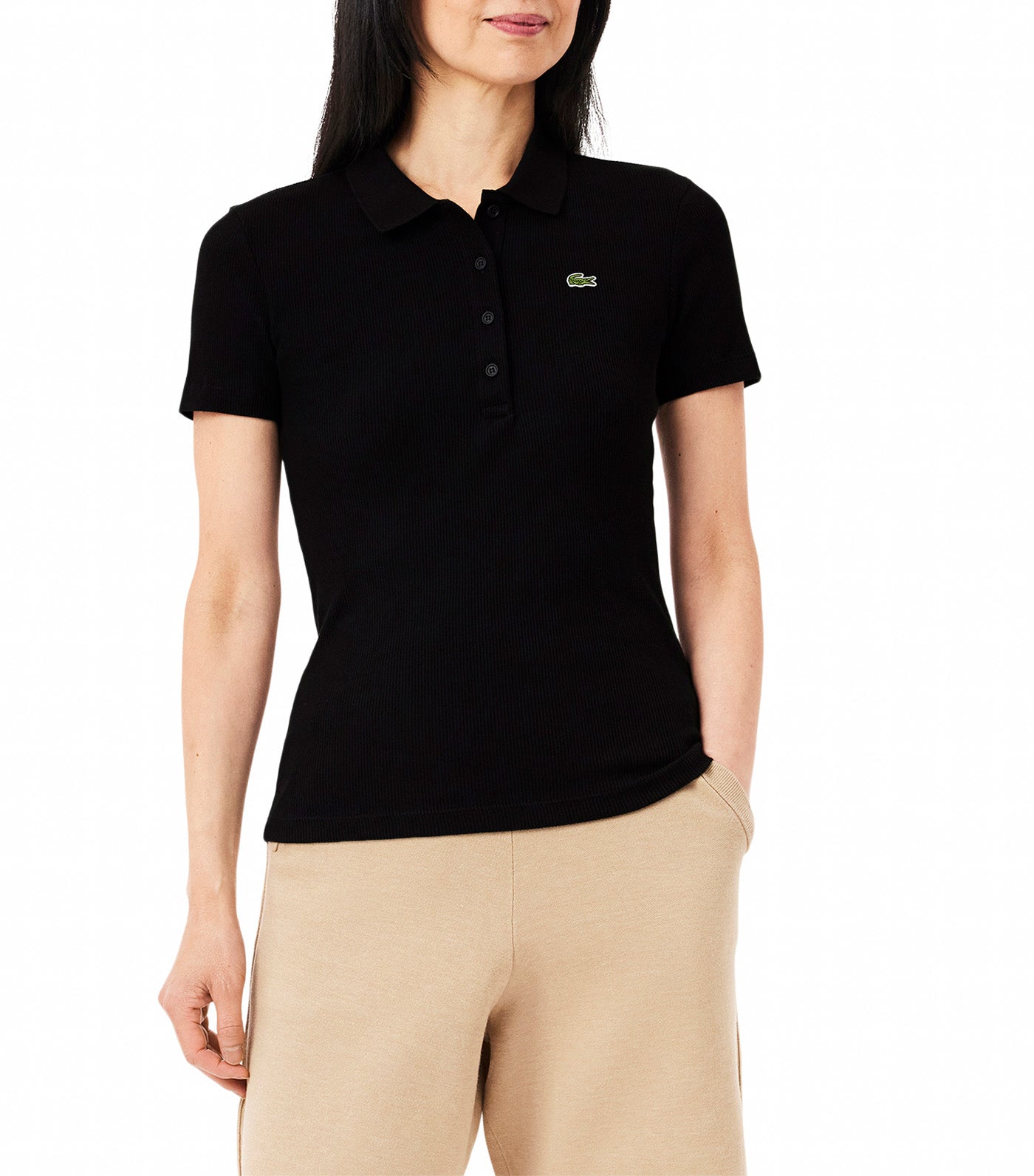 Slim Fit L.12.D Ribbed Cotton Polo Shirt