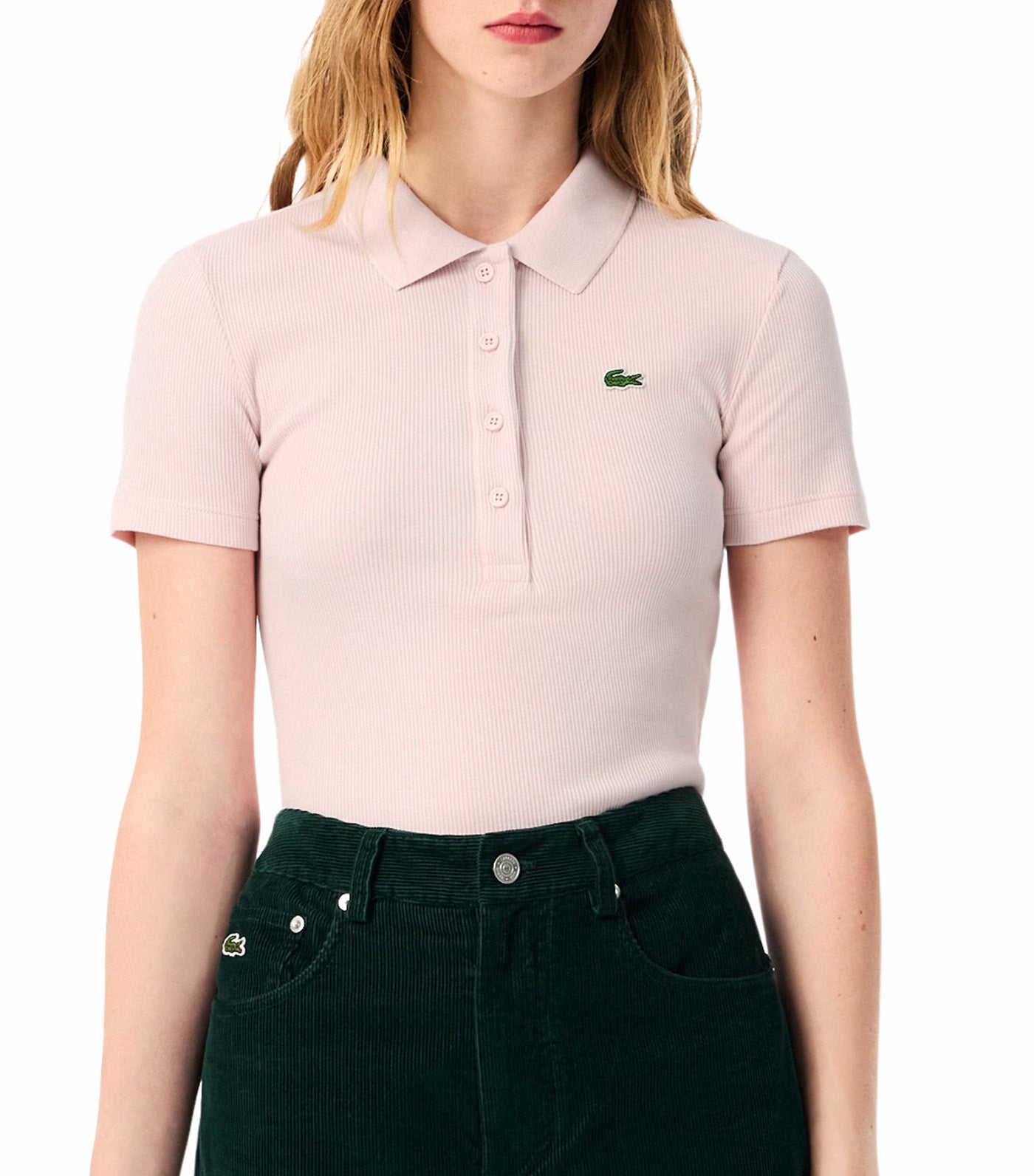 L.12.D Slim Fit Ribbed Cotton Polo Shirt