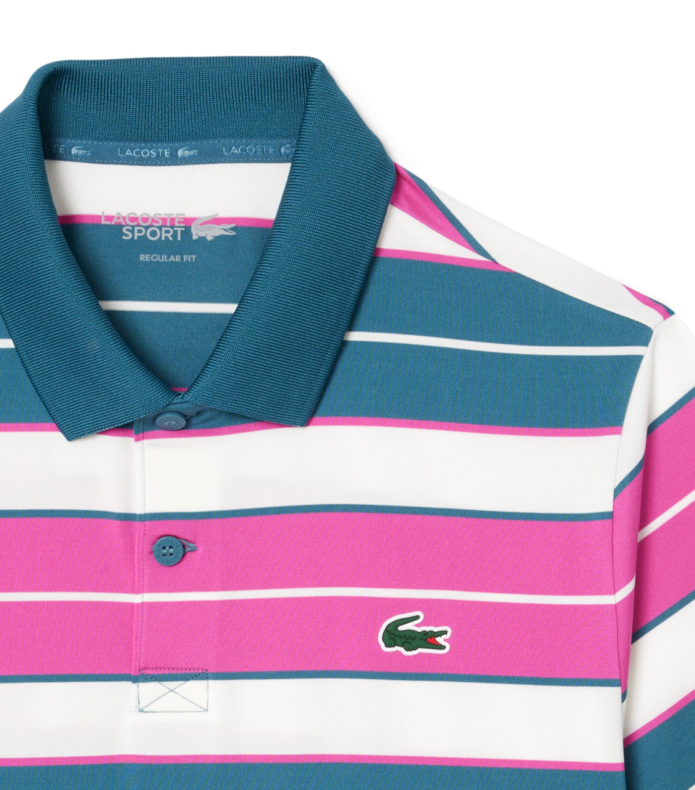 Regular Fit UV Protect Golf Polo Shirt Pink/Blue/White