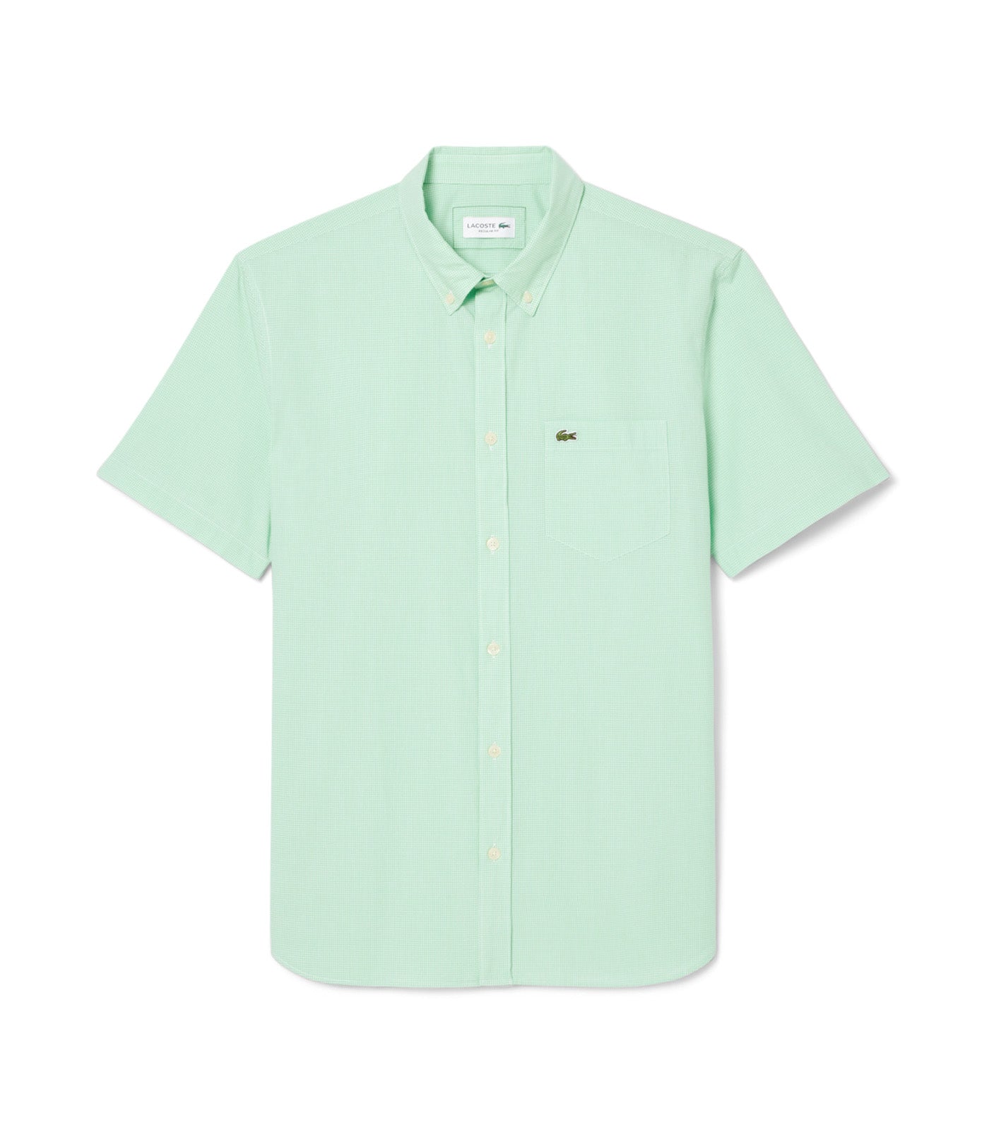 Short Sleeved Regular Fit Gingham Shirt White/Liamone