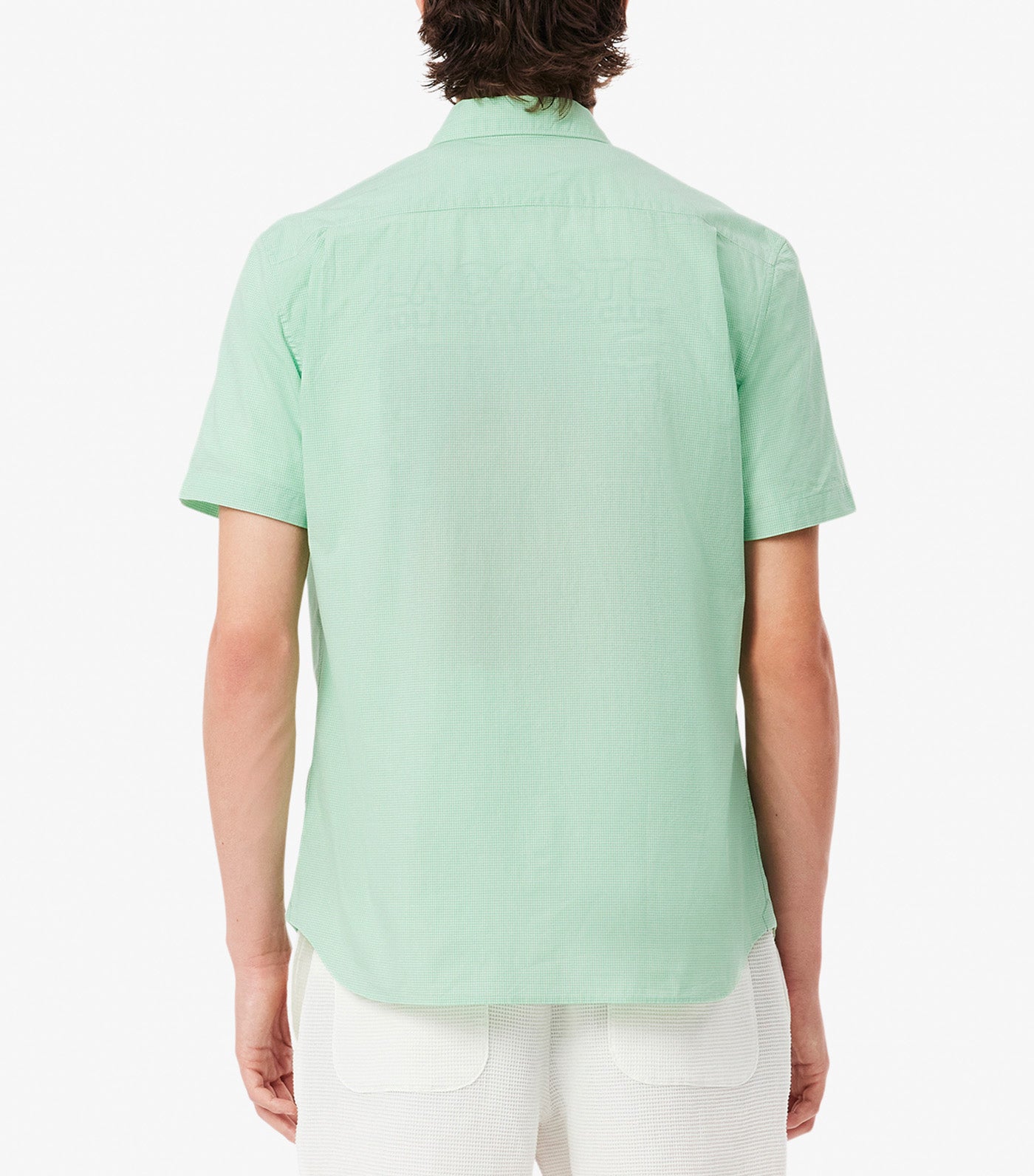 Short Sleeved Regular Fit Gingham Shirt White/Liamone