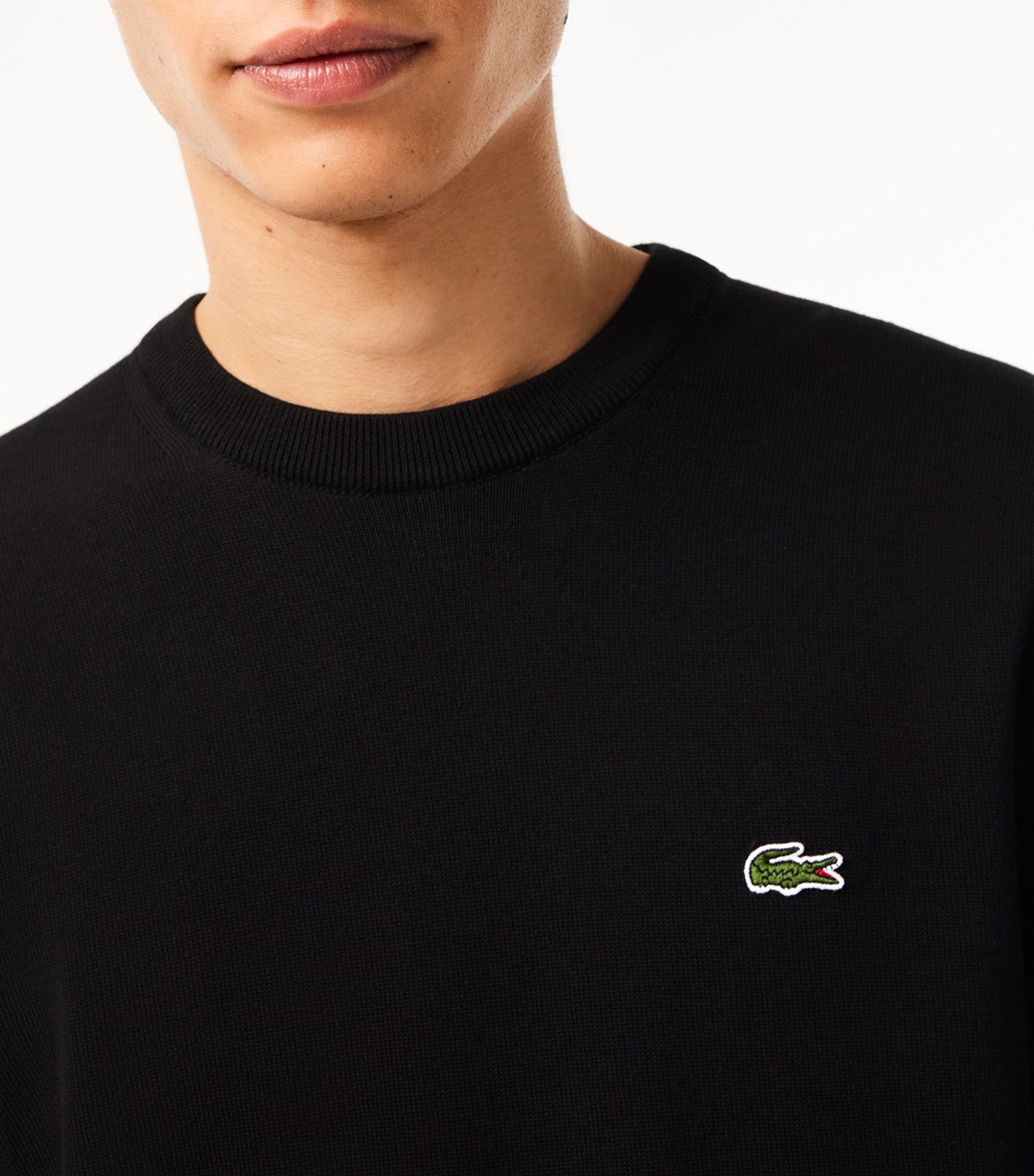 Monochrome Crew Neck Cotton Sweater