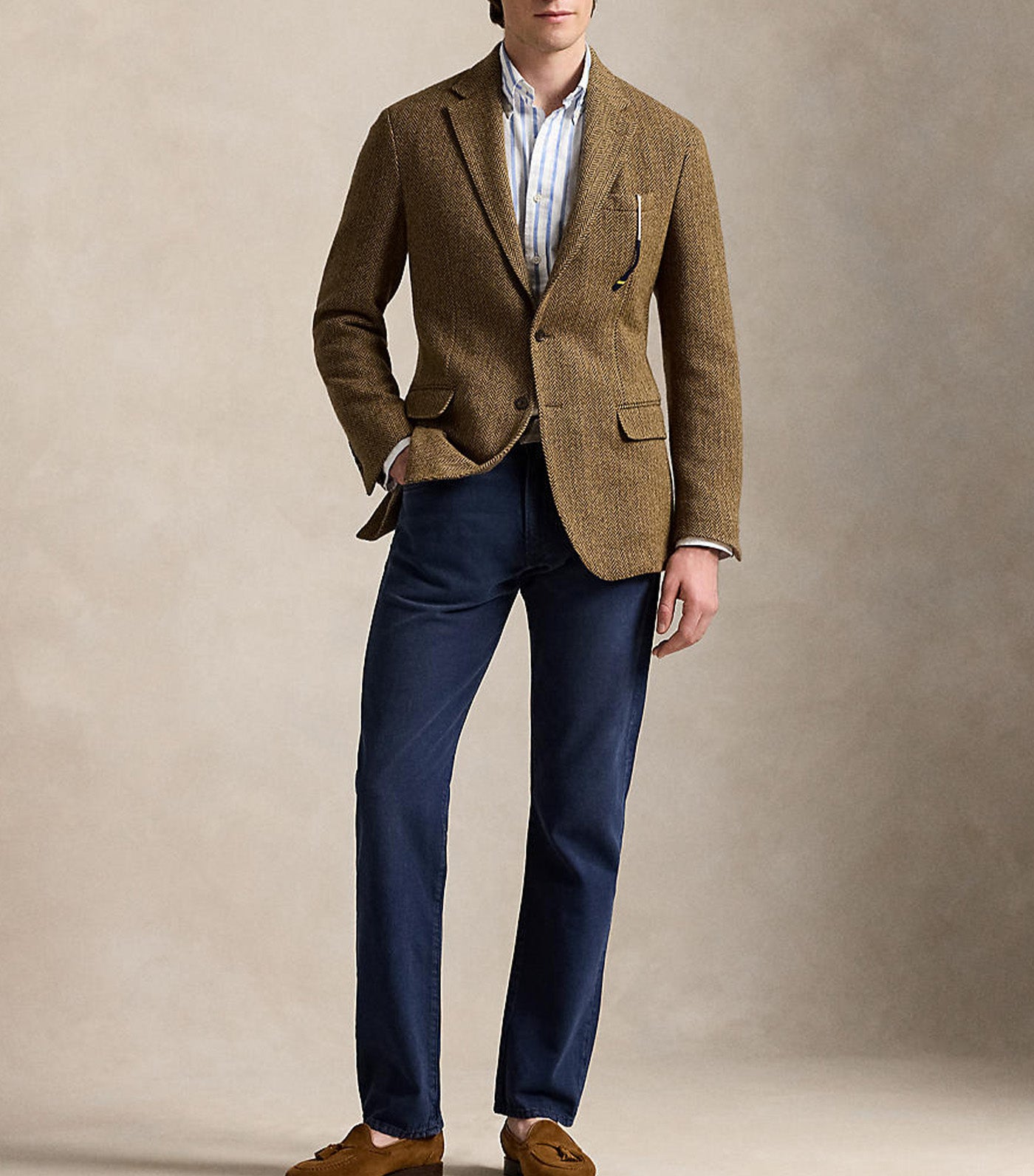 Men's Slim Fit Striped Oxford Shirt