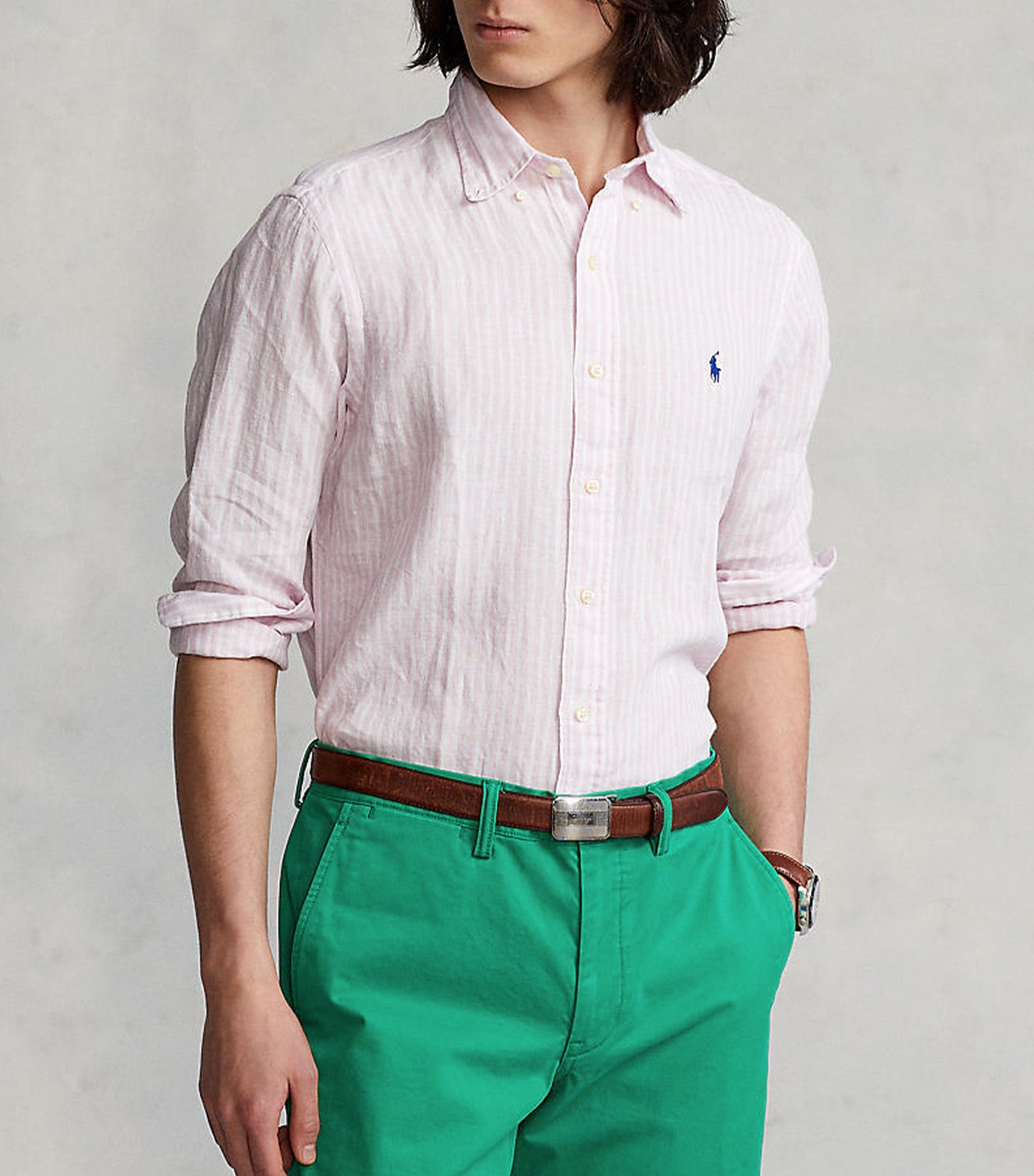 Custom Fit Striped Linen Shirt