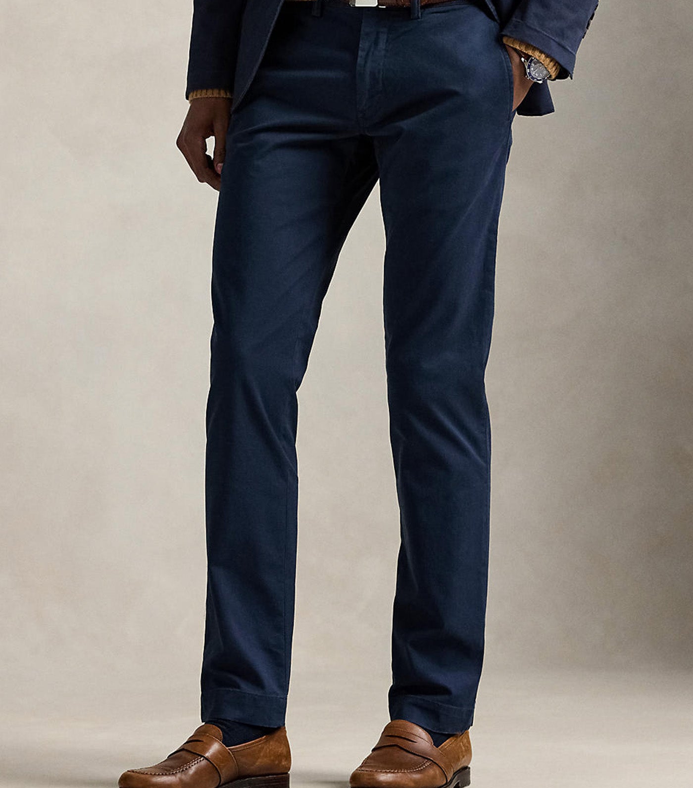 Washed Stretch Slim Fit Chino Trouser