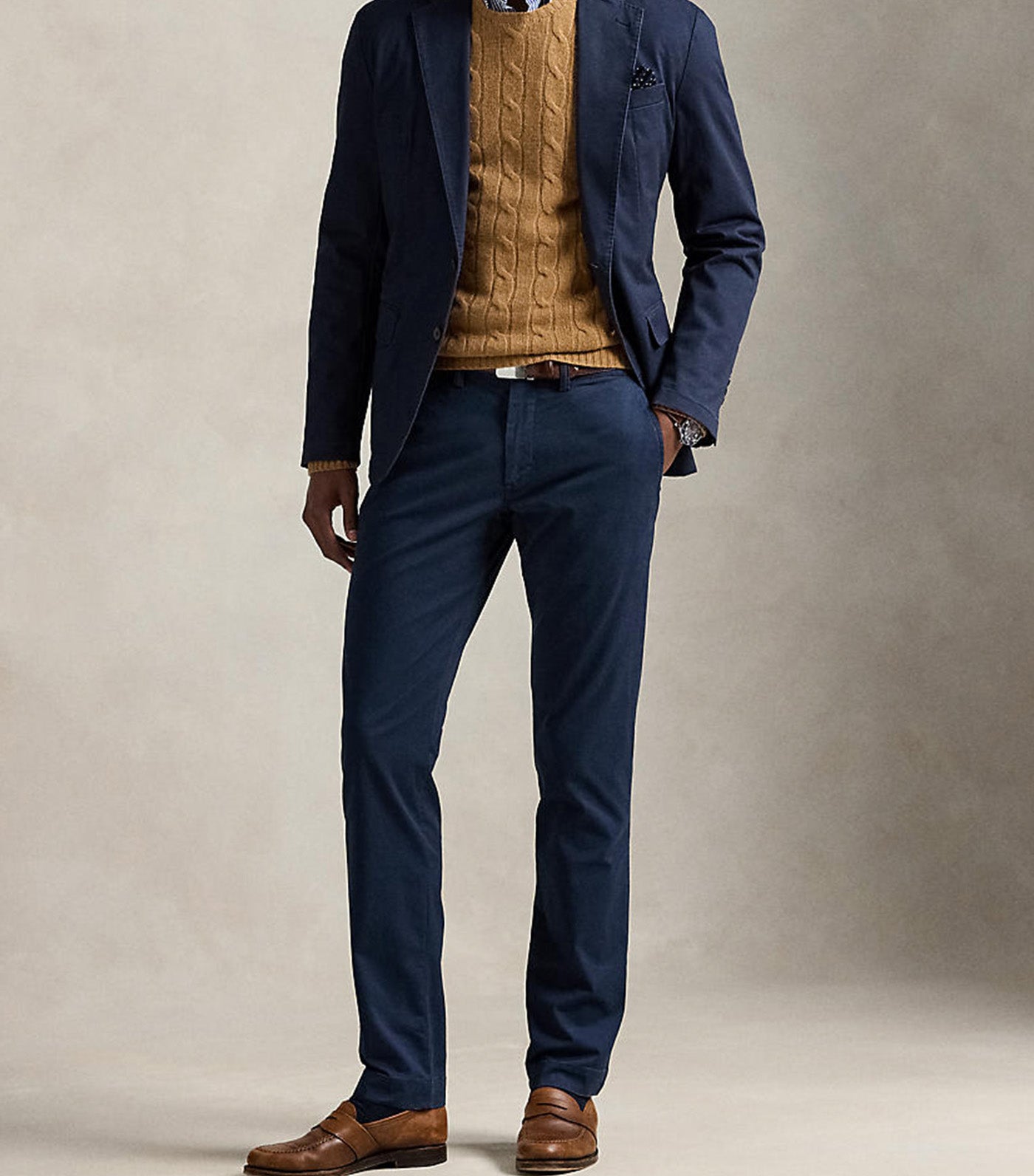 Washed Stretch Slim Fit Chino Trouser