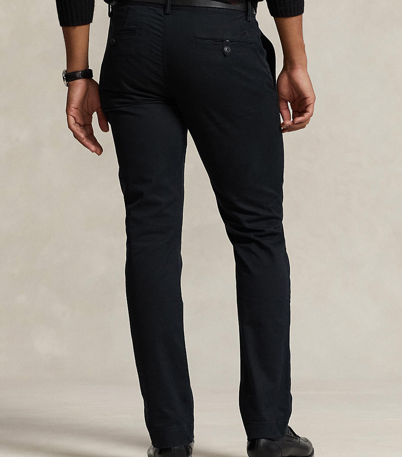 Stretch Slim Fit Twill Pants Black