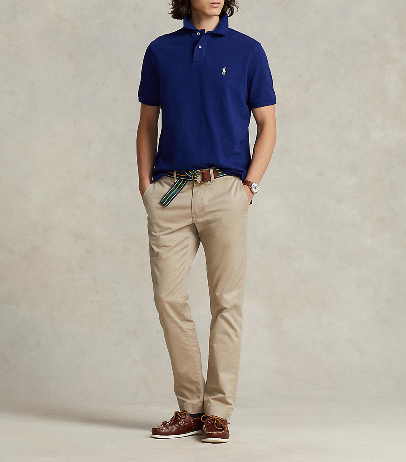 Men's Custom Slim Fit Mesh Polo Shirt