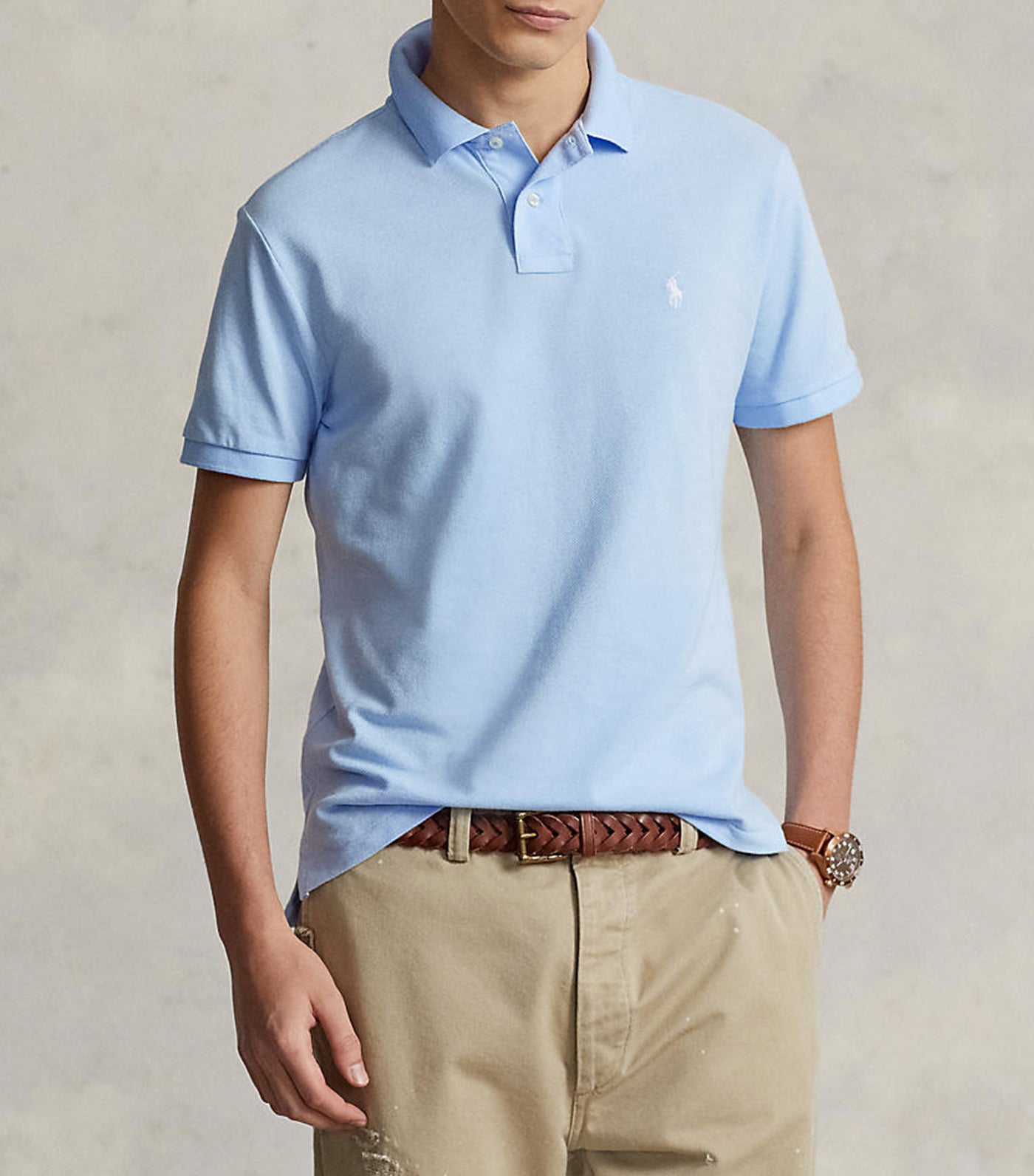 Men's Custom Slim Fit Mesh Polo Shirt