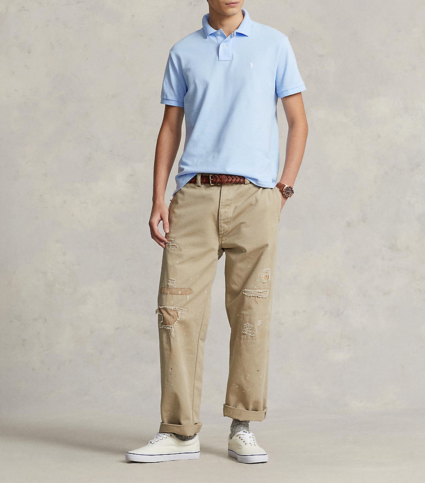 Men's Custom Slim Fit Mesh Polo Shirt