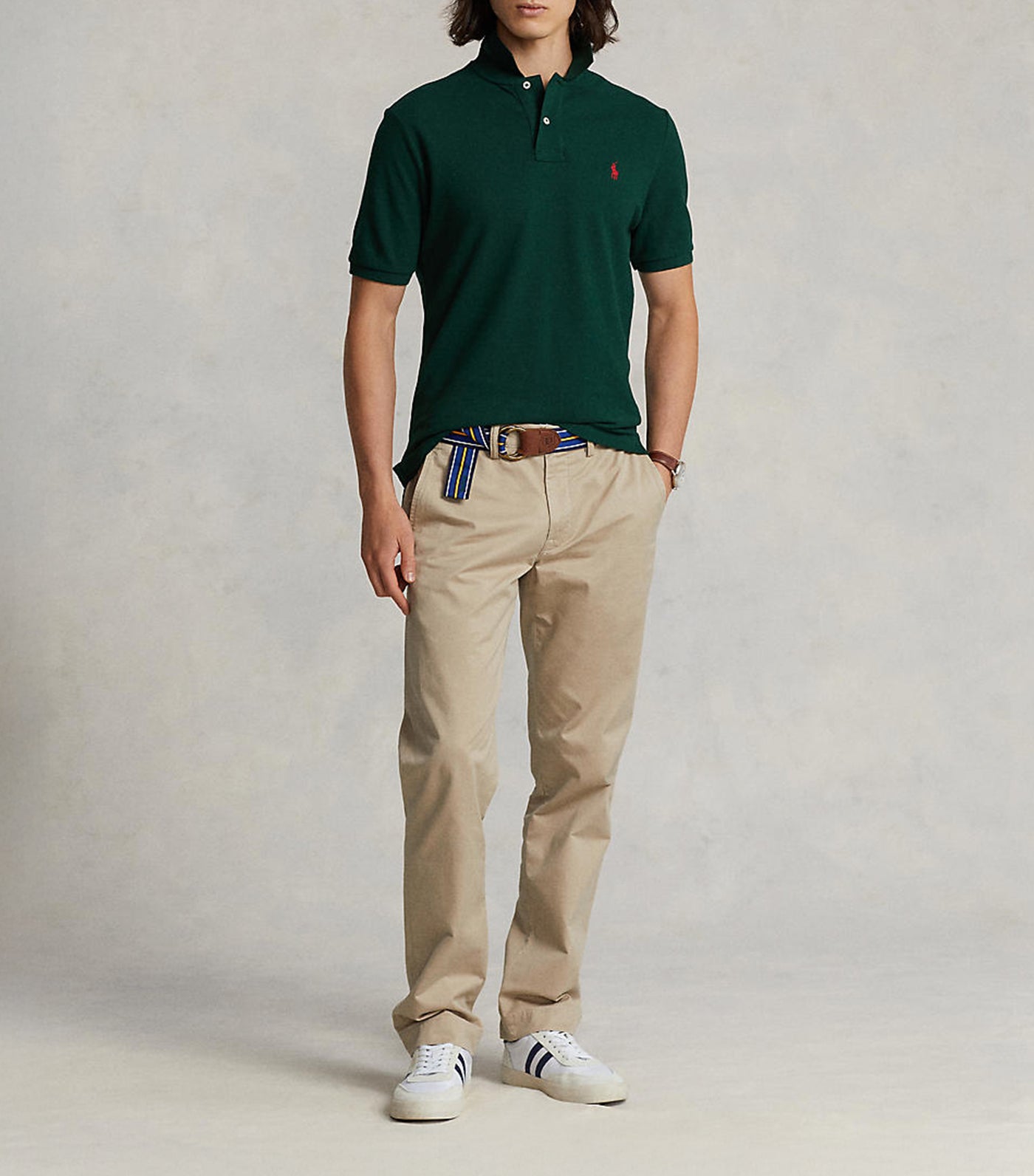 Men's Custom Slim Fit Mesh Polo Shirt