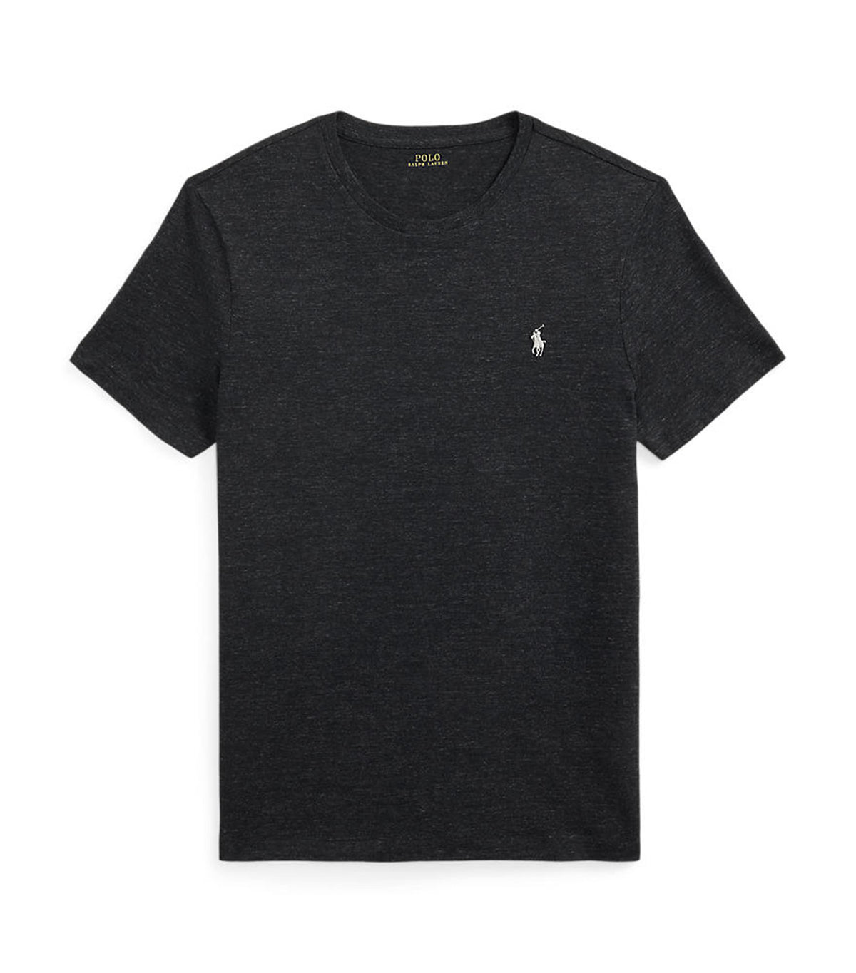 Men's Custom Slim Fit Jersey Crewneck T-Shirt Black Marl Heather