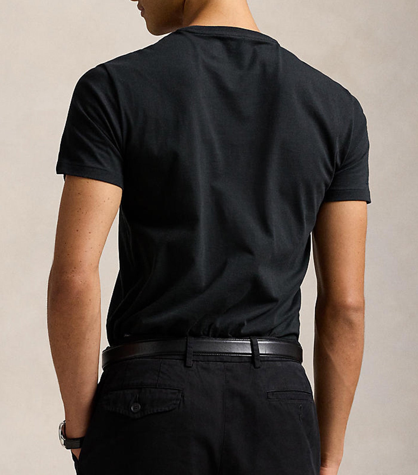 Polo Ralph Lauren Men's Custom Slim Fit Jersey Crewneck T-Shirt Black