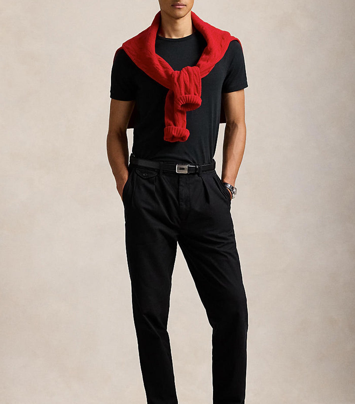 Polo Ralph Lauren Men's Custom Slim Fit Jersey Crewneck T-Shirt Black