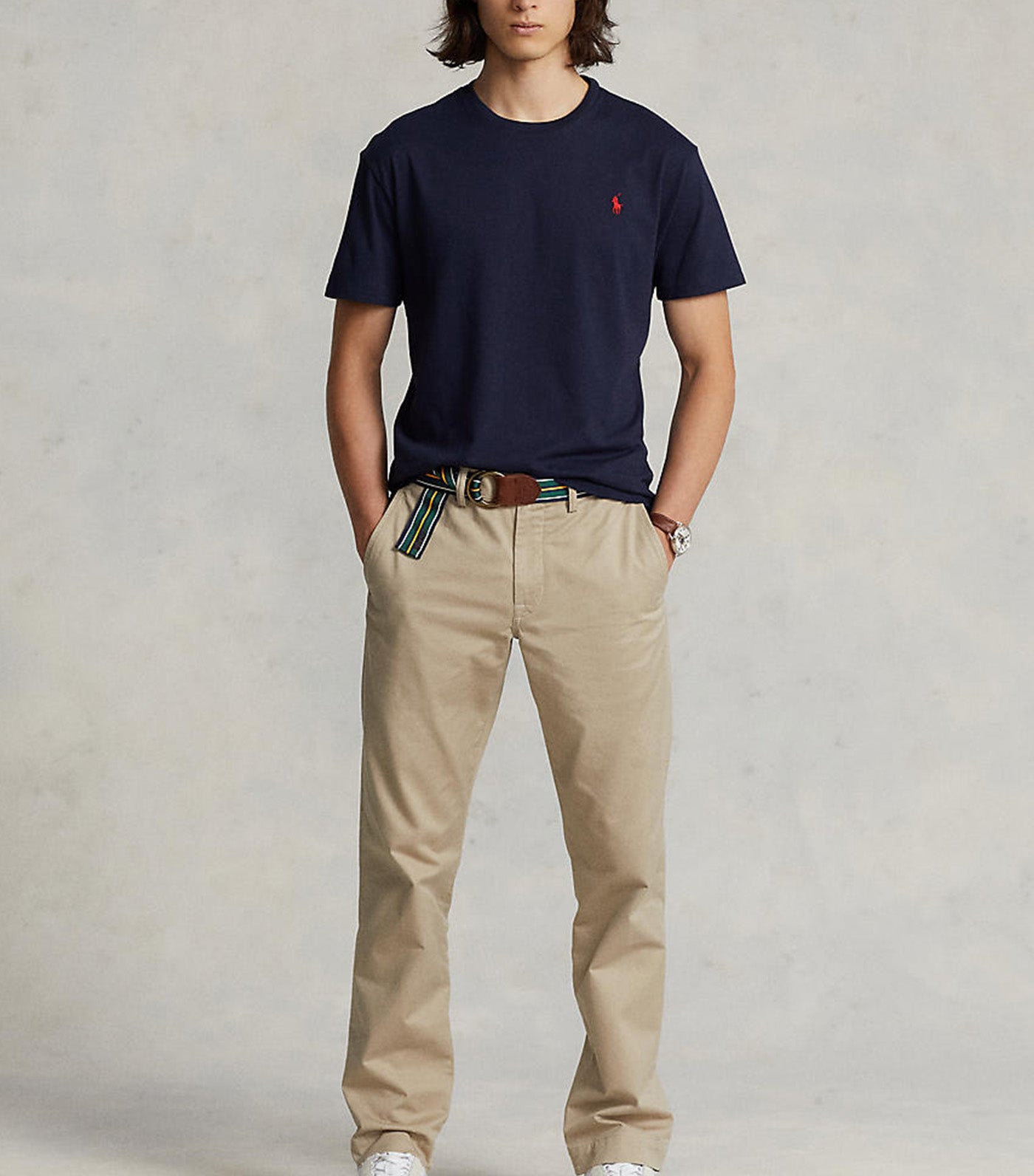 Polo Ralph Lauren Men's Custom Slim Fit Jersey Crewneck T-Shirt Dark Blue