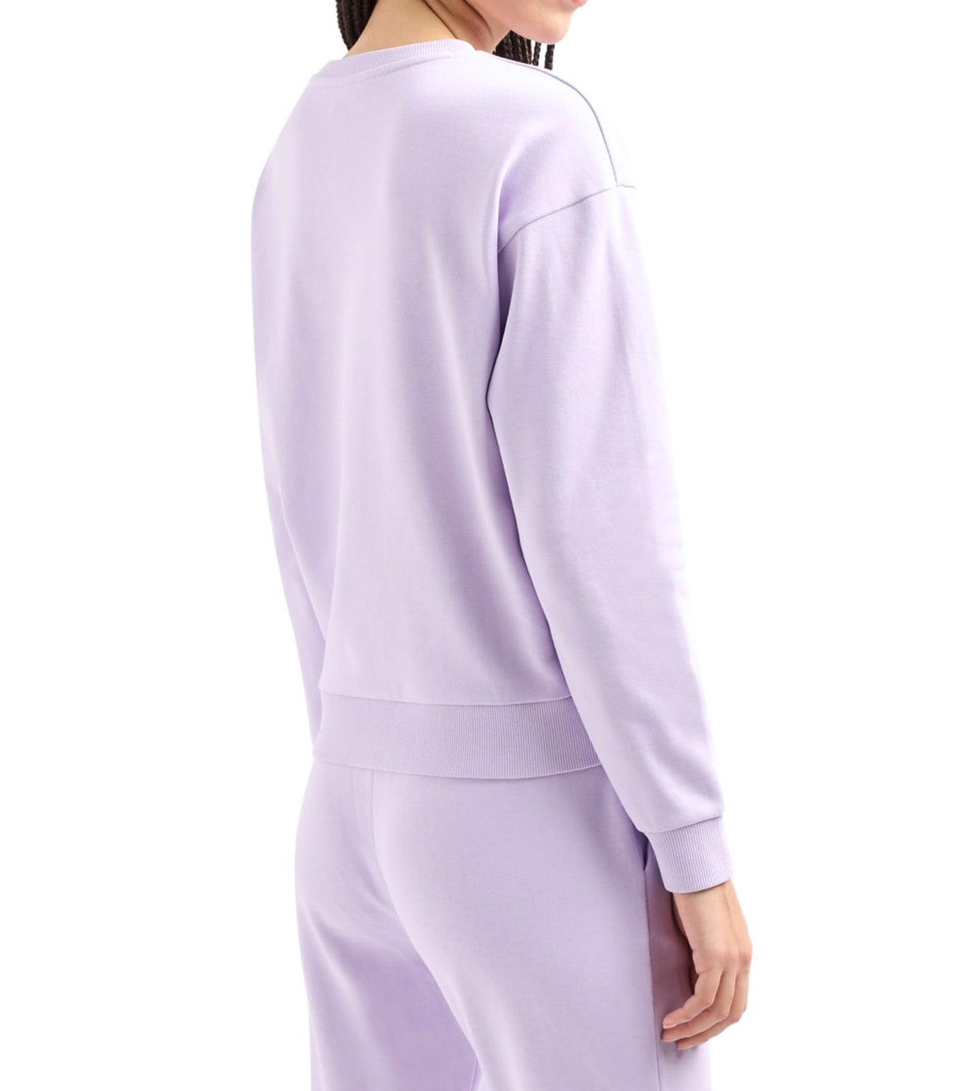 Stretch Fabric Zip-Up Sweatshirt Violet Sky