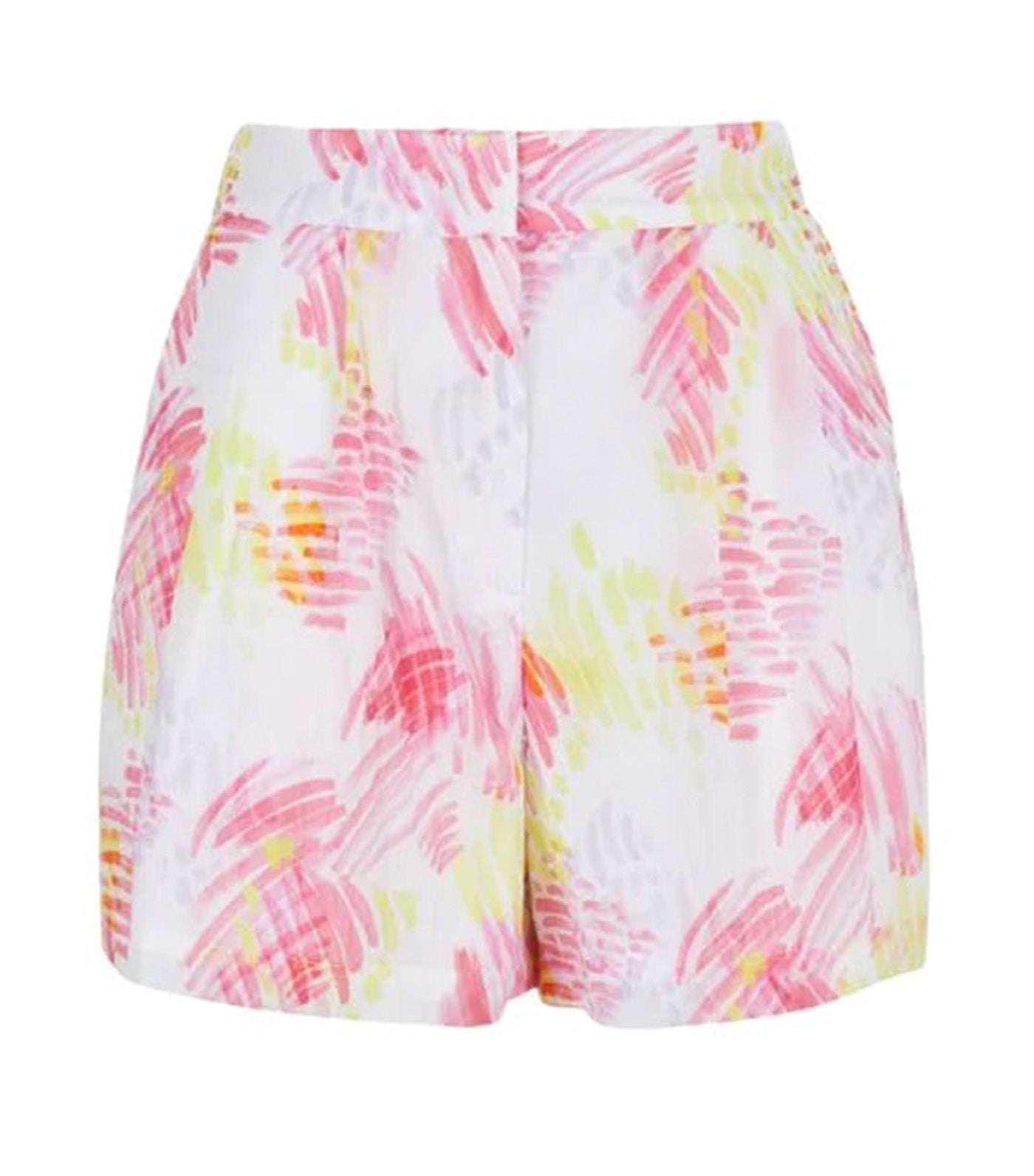 Nylon Shorts Floral White/Watermelon Printed