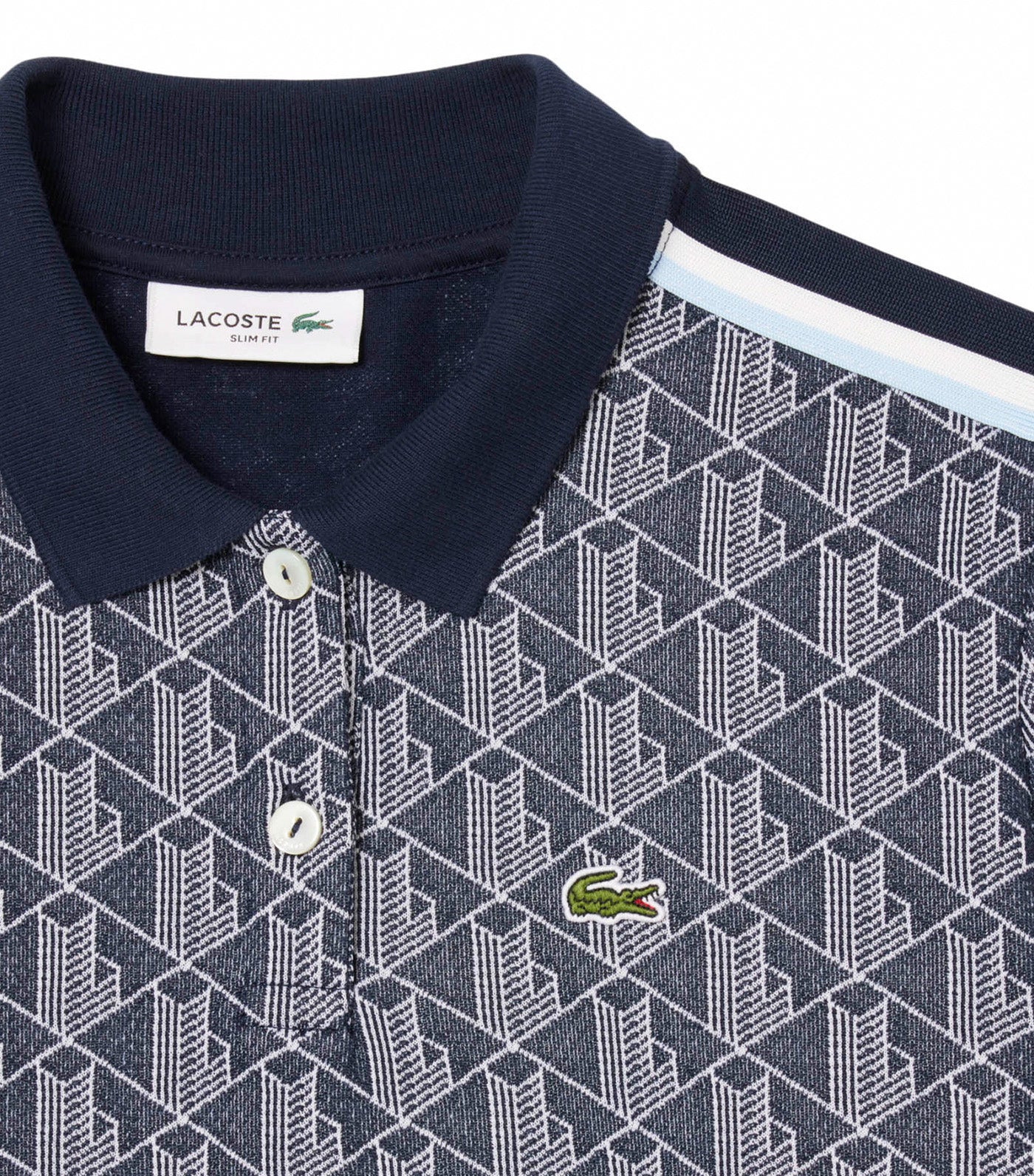 Slim Fit Monogram Jacquard Polo Shirt