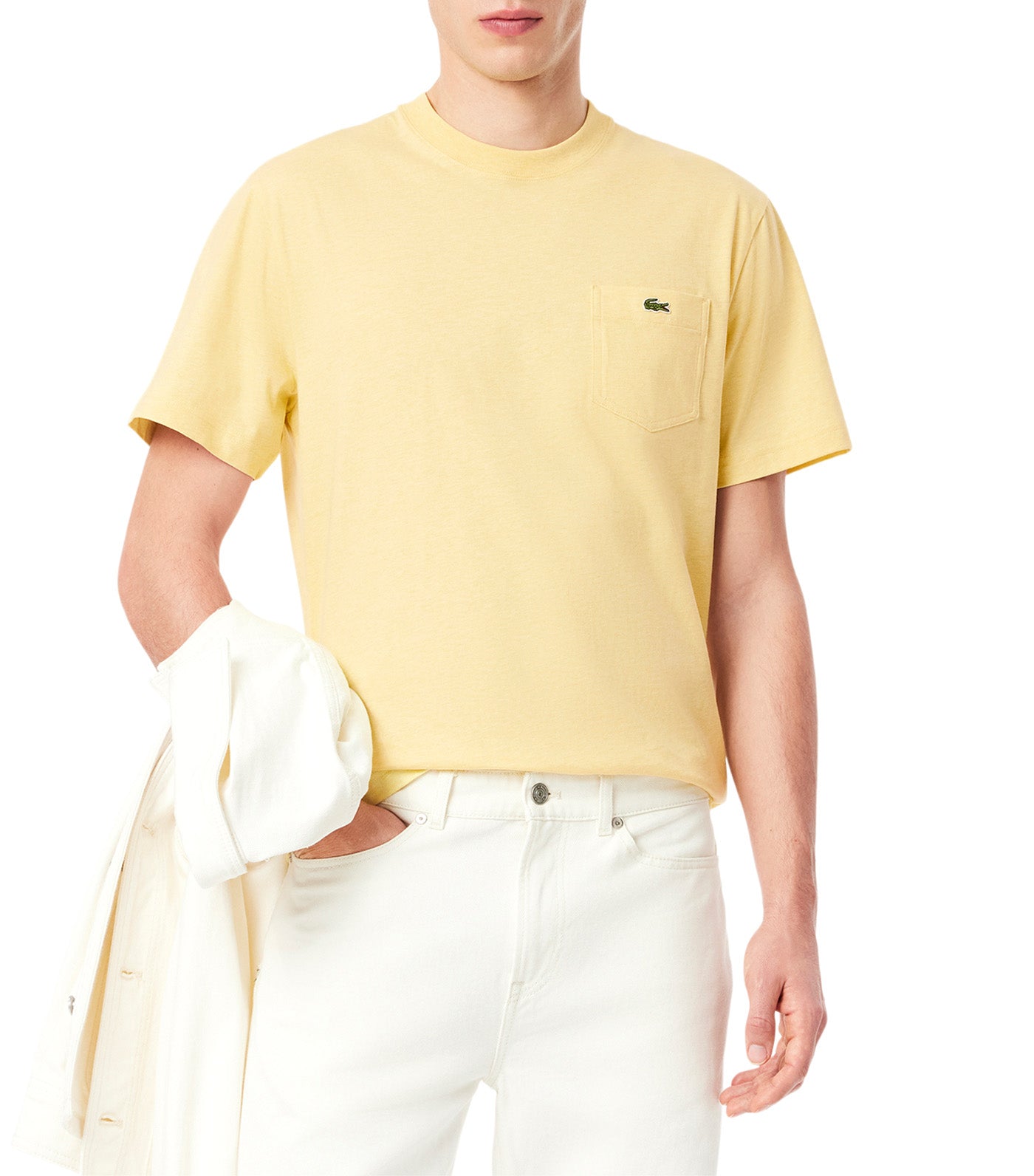 Cotton T-shirt with Breast Pocket Soleil Chine